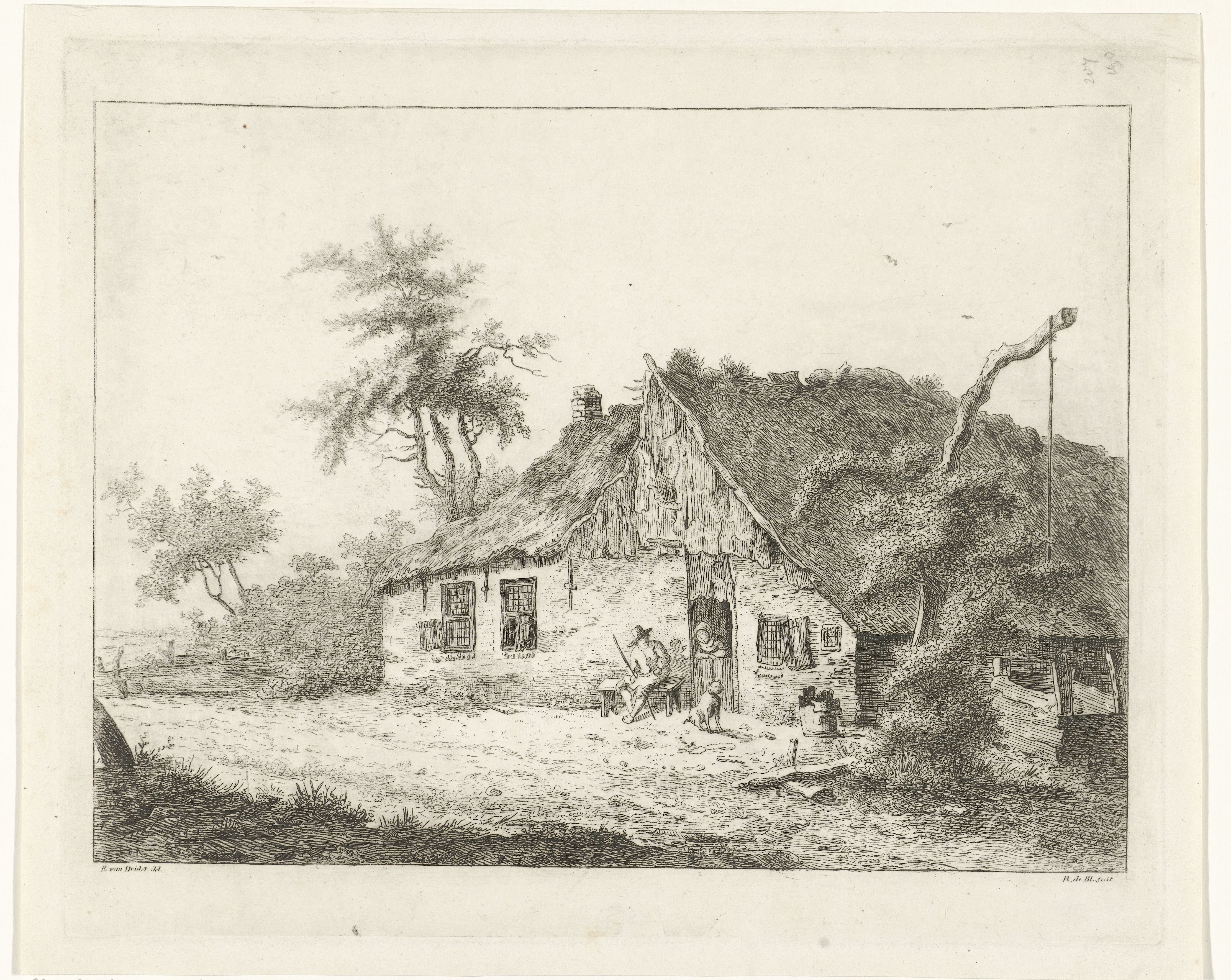 Boerderij met boer en boerin