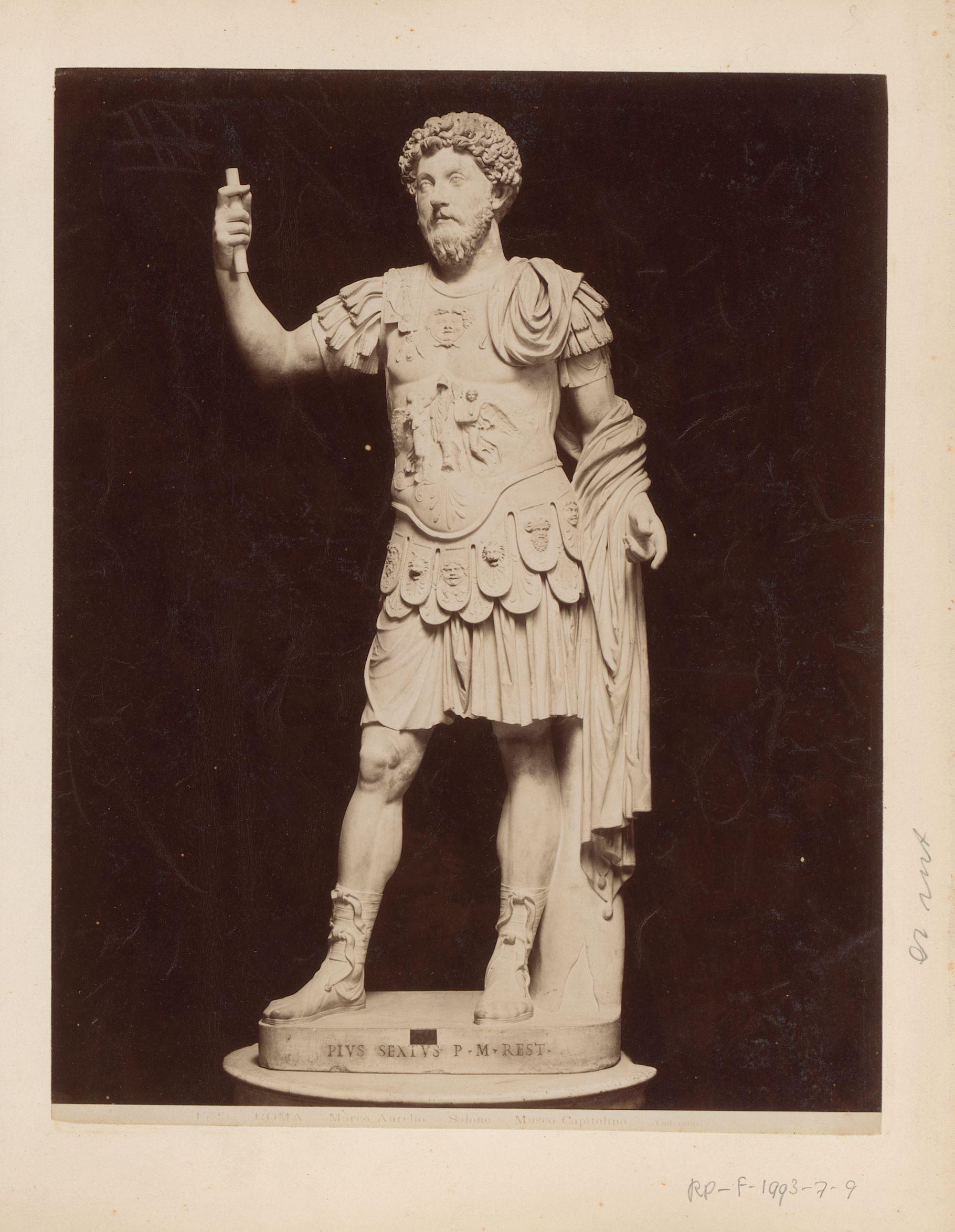 Sculptuur van Marcus Aurelius in de Capitolijnse Musea te Rome