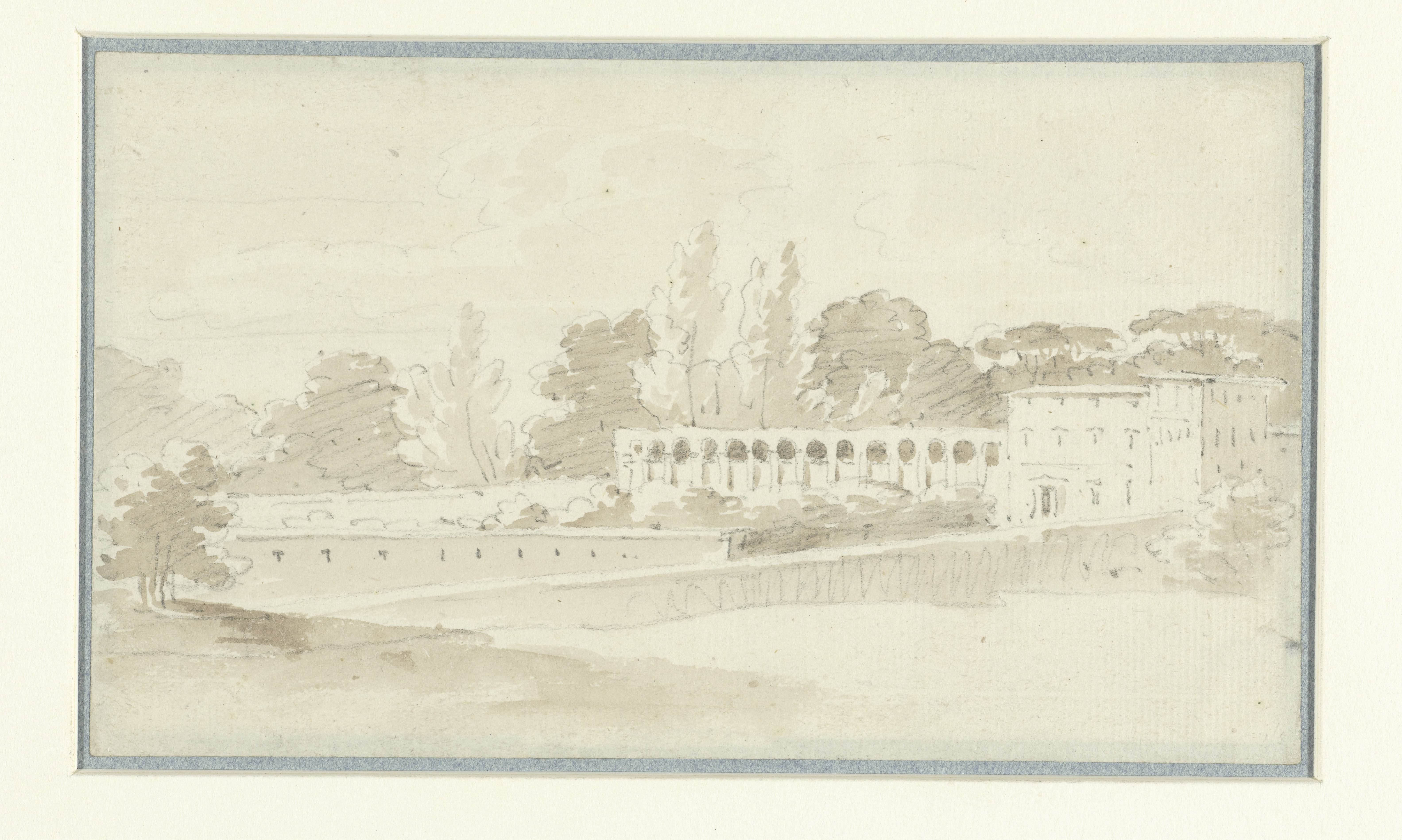 Gezicht bij het Casino Borghese