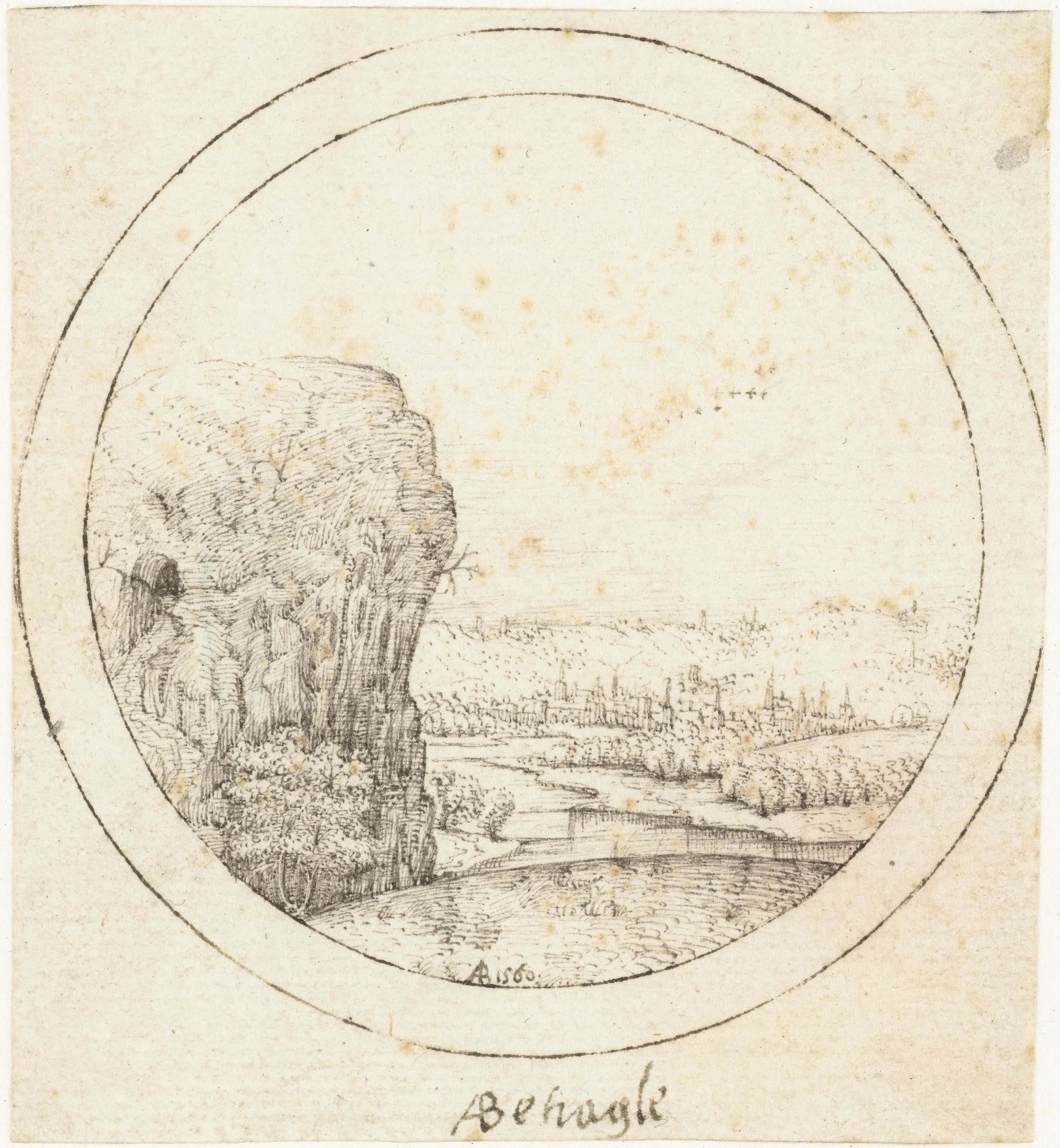Steile rotsen bij een rivier