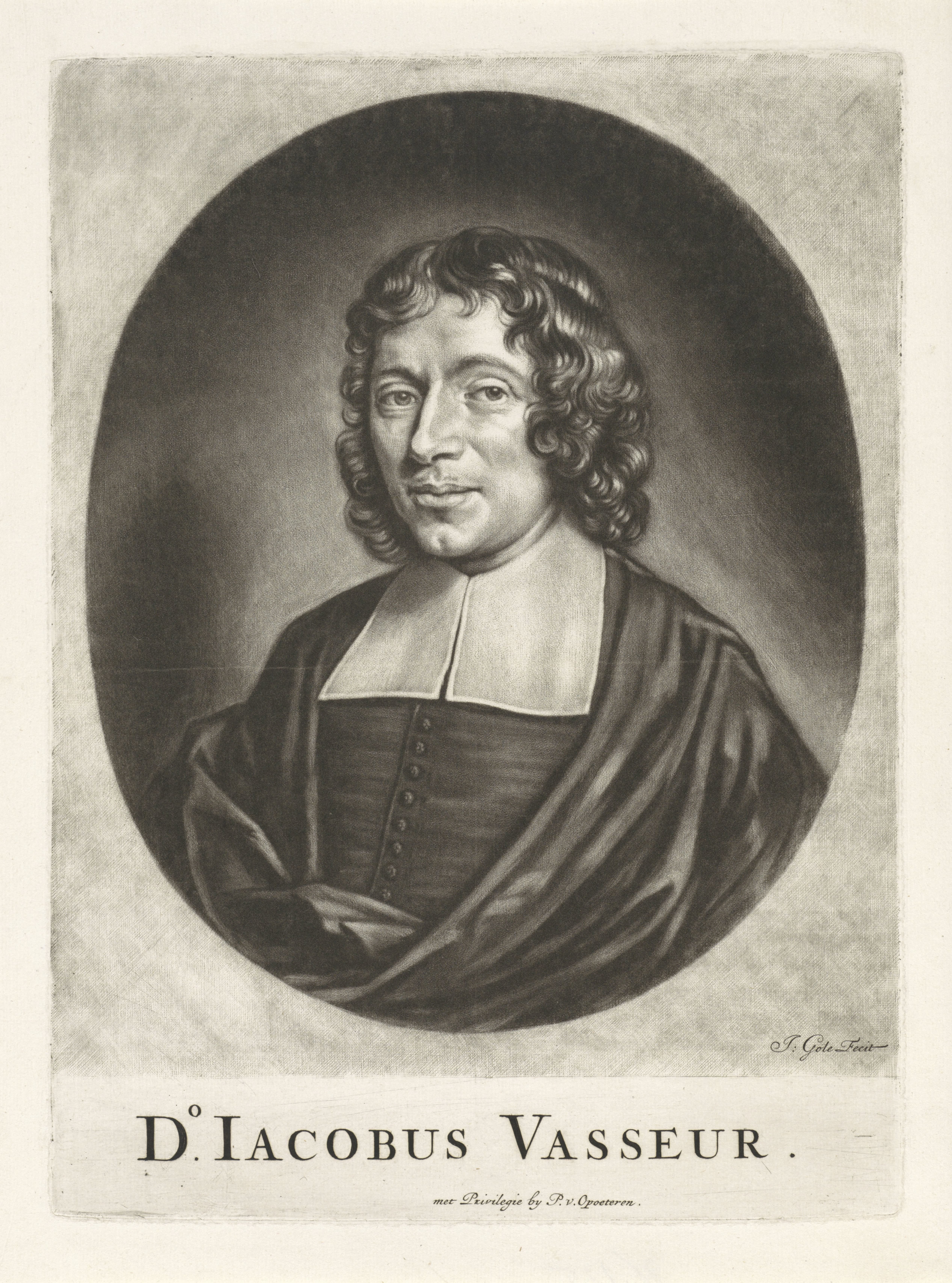 Portret van de predikant Jacob Vasseur
