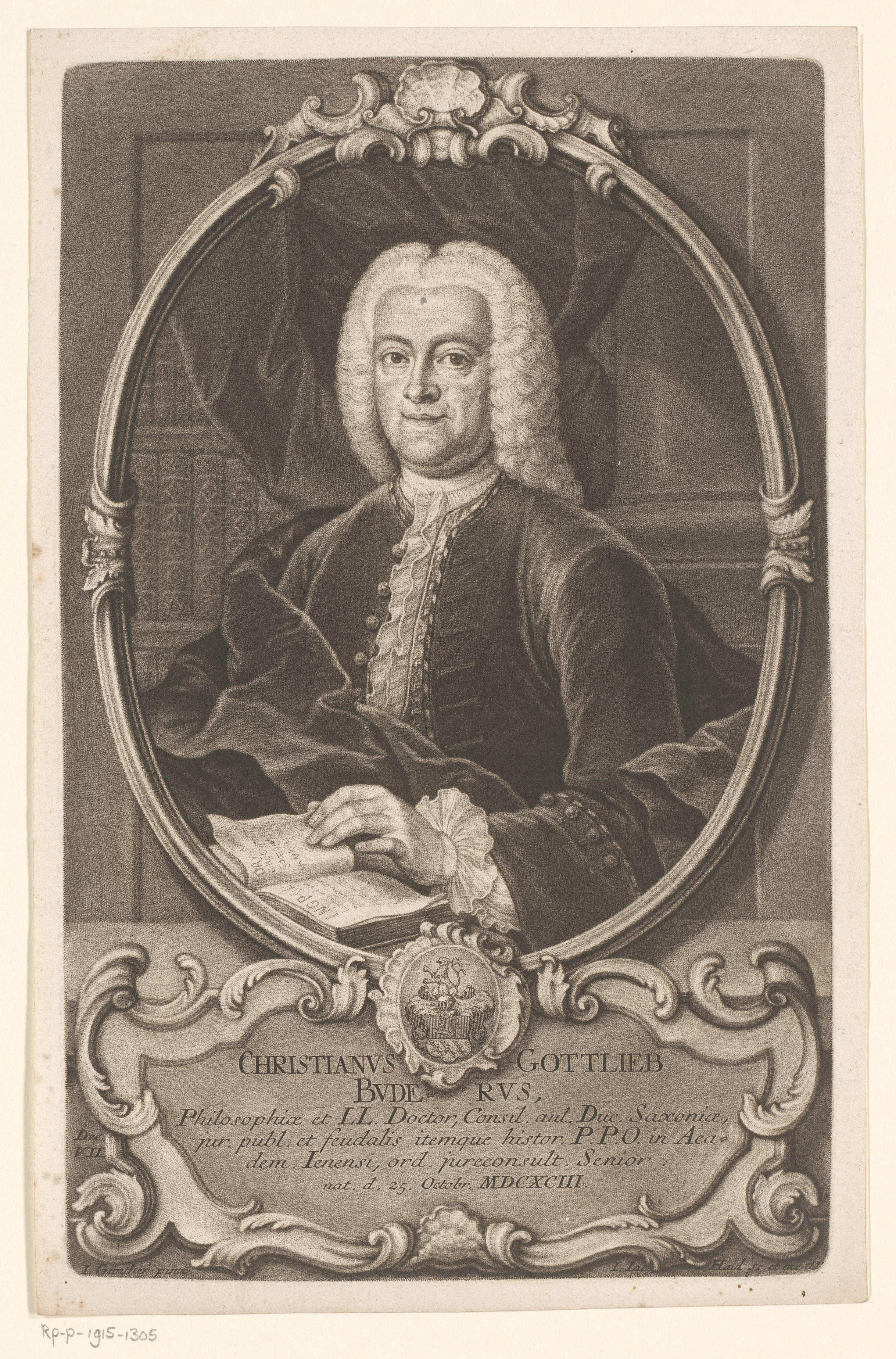 Portret van Christian Gottlieb Buder