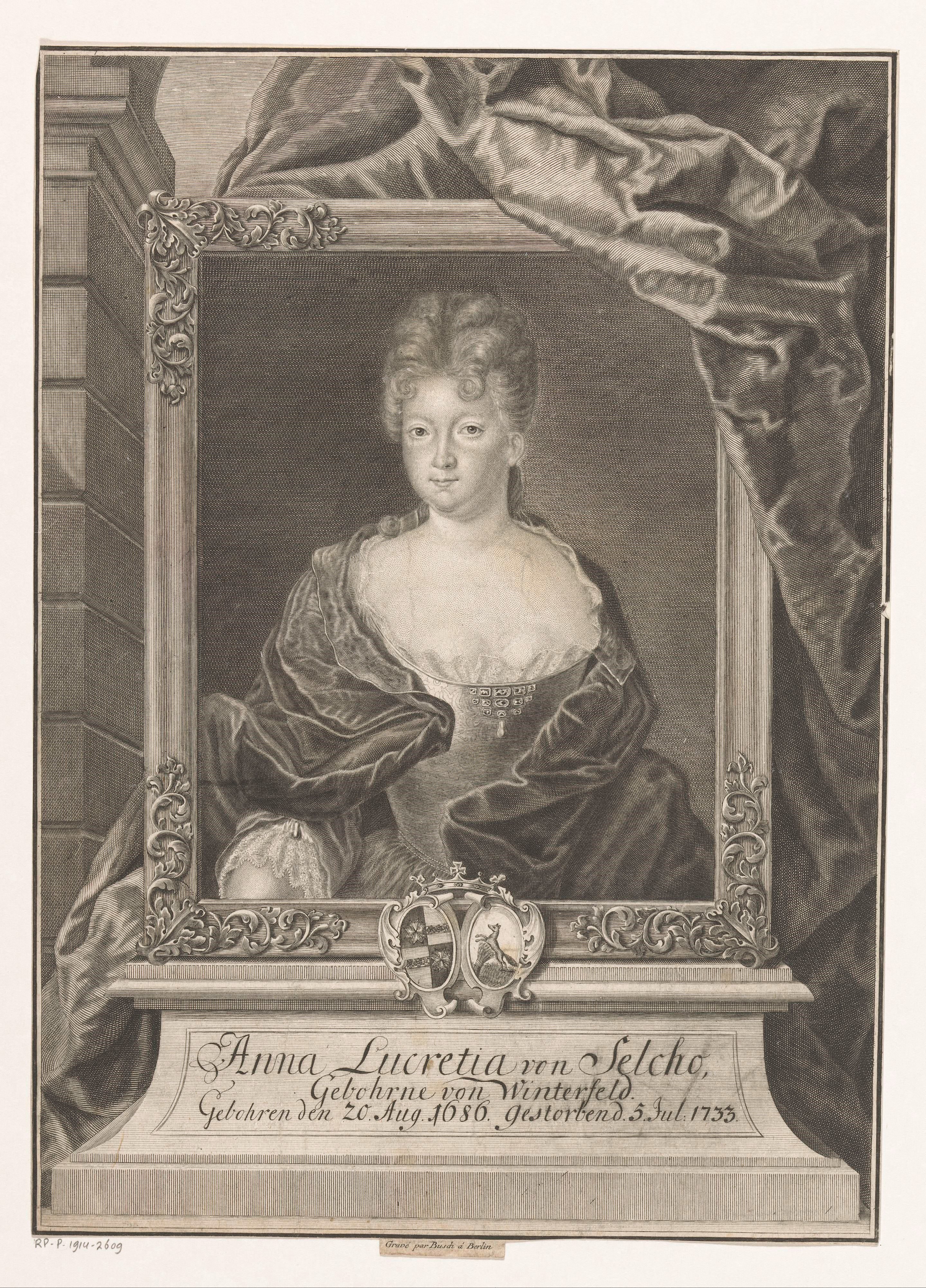 Portret van Anna Lucretia von Selcho