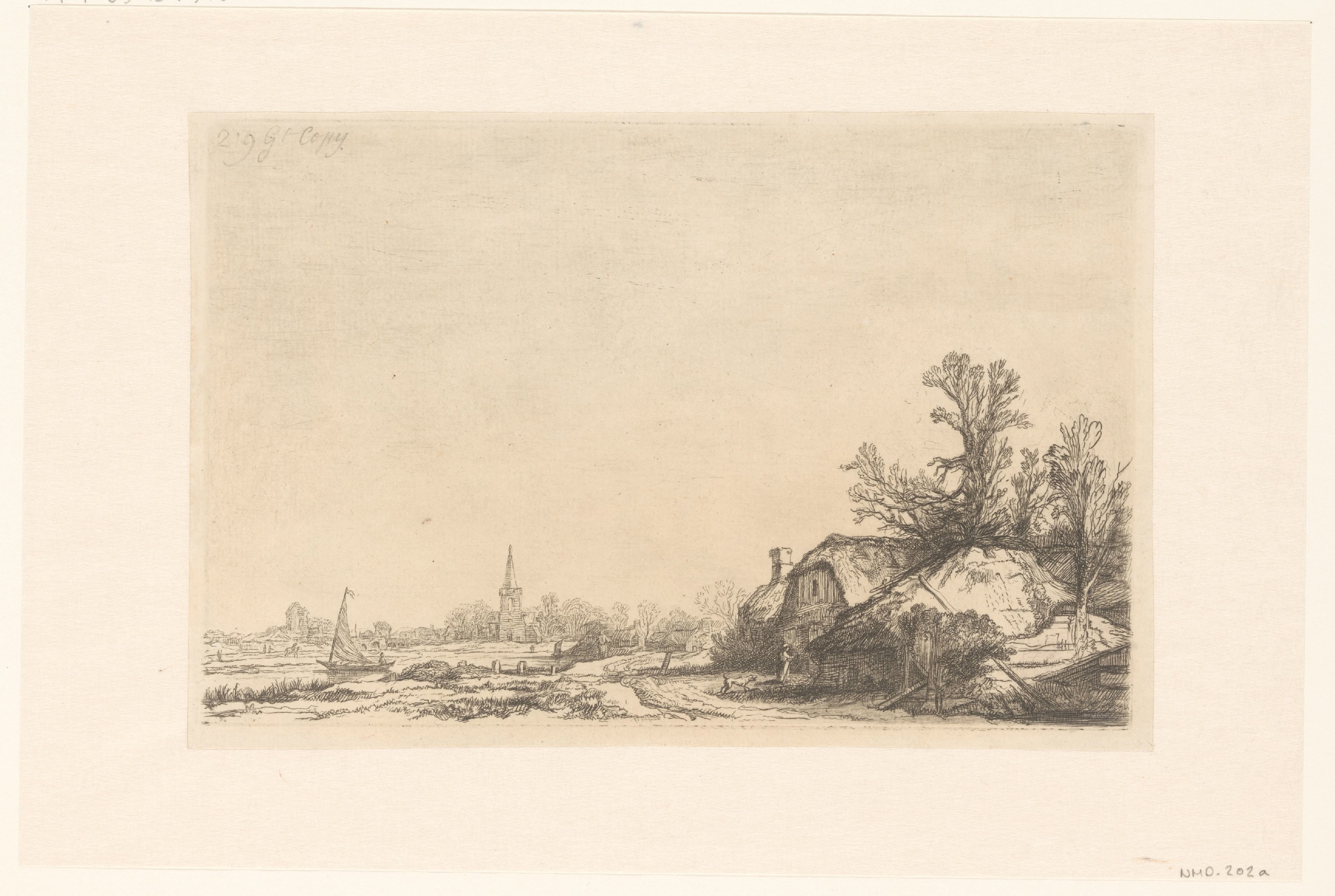 Cottage beside a canal with a view of Ouderkerk