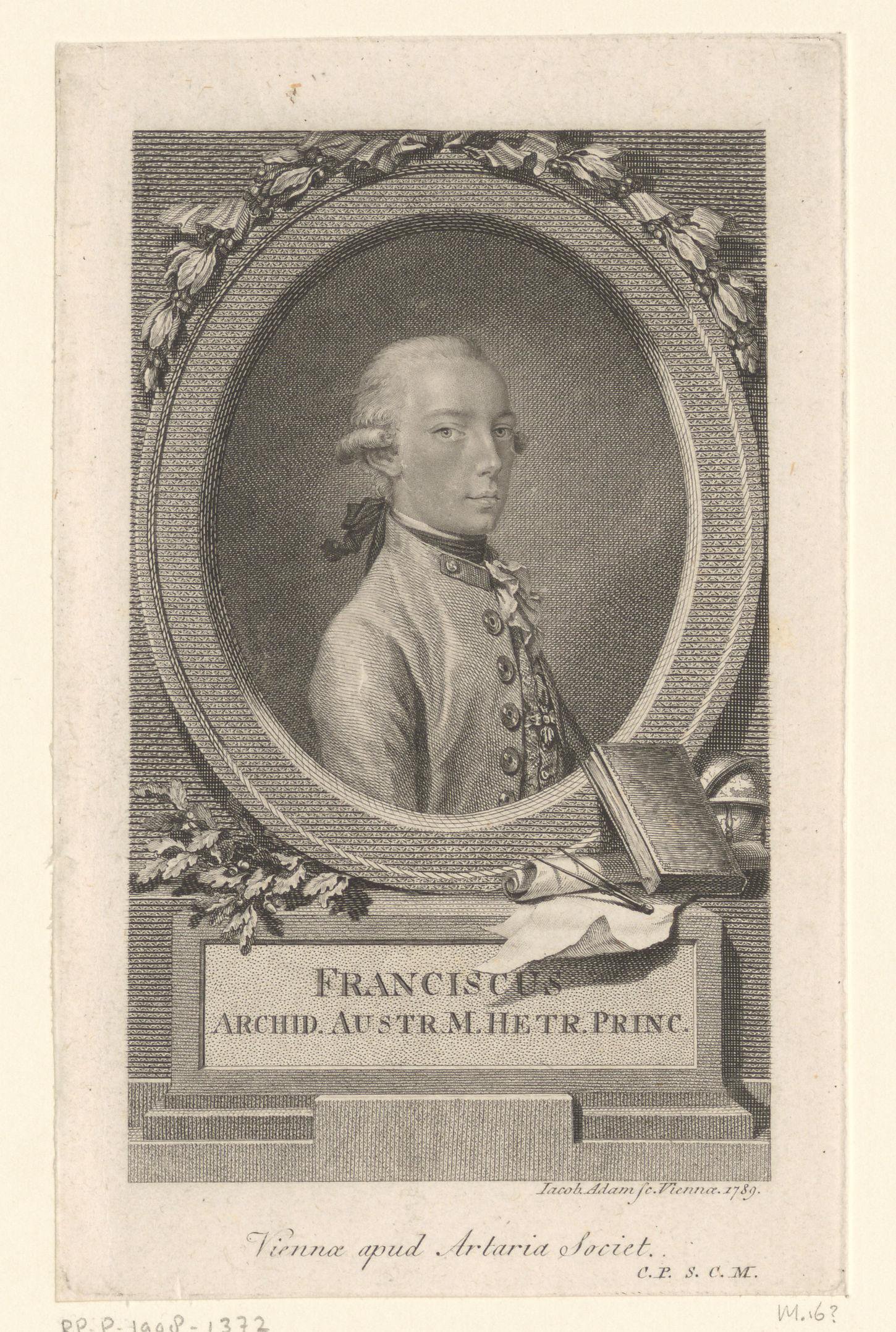 Portret van Frans II van Oostenrijk als aartshertog