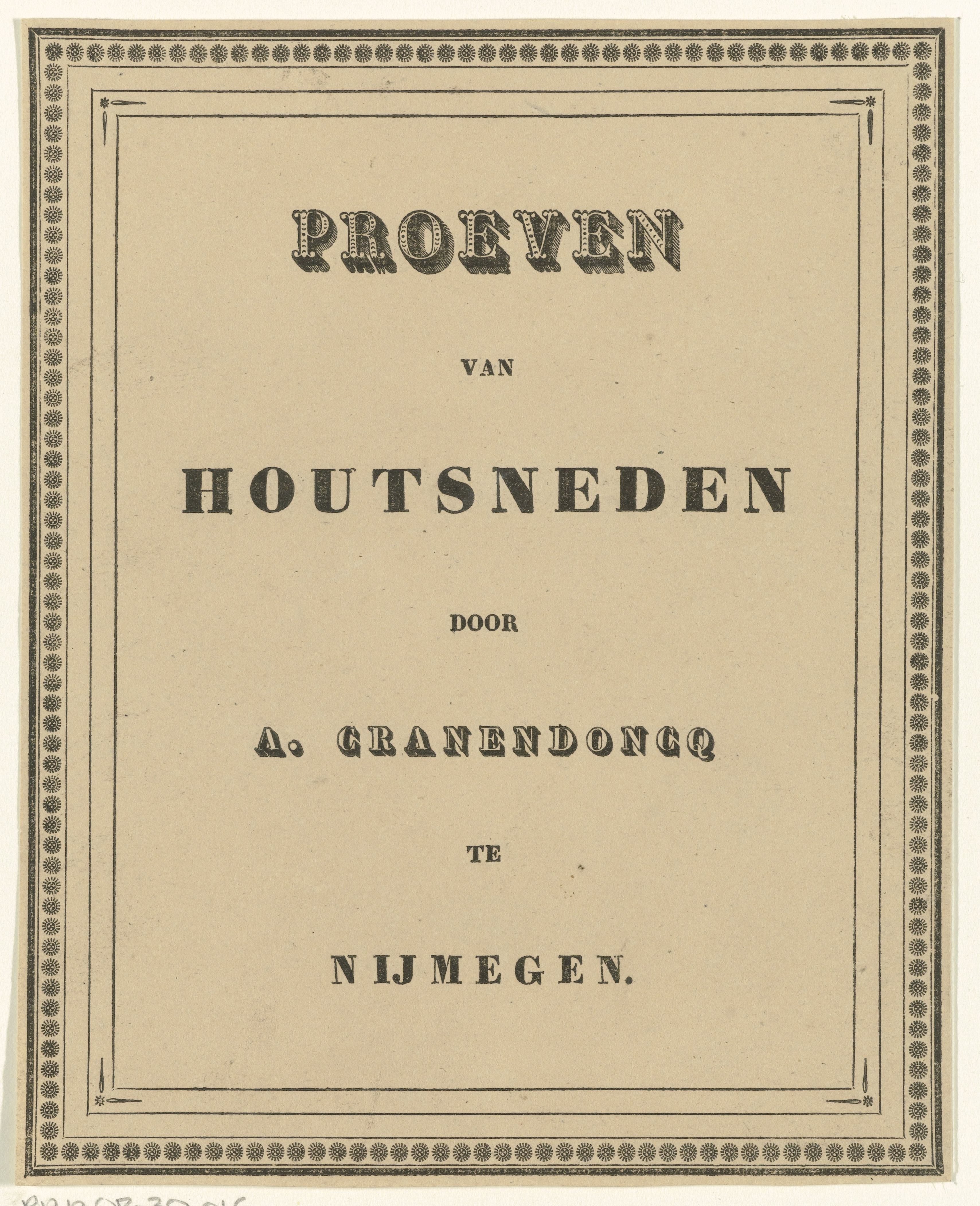 Proeven van houtsneden