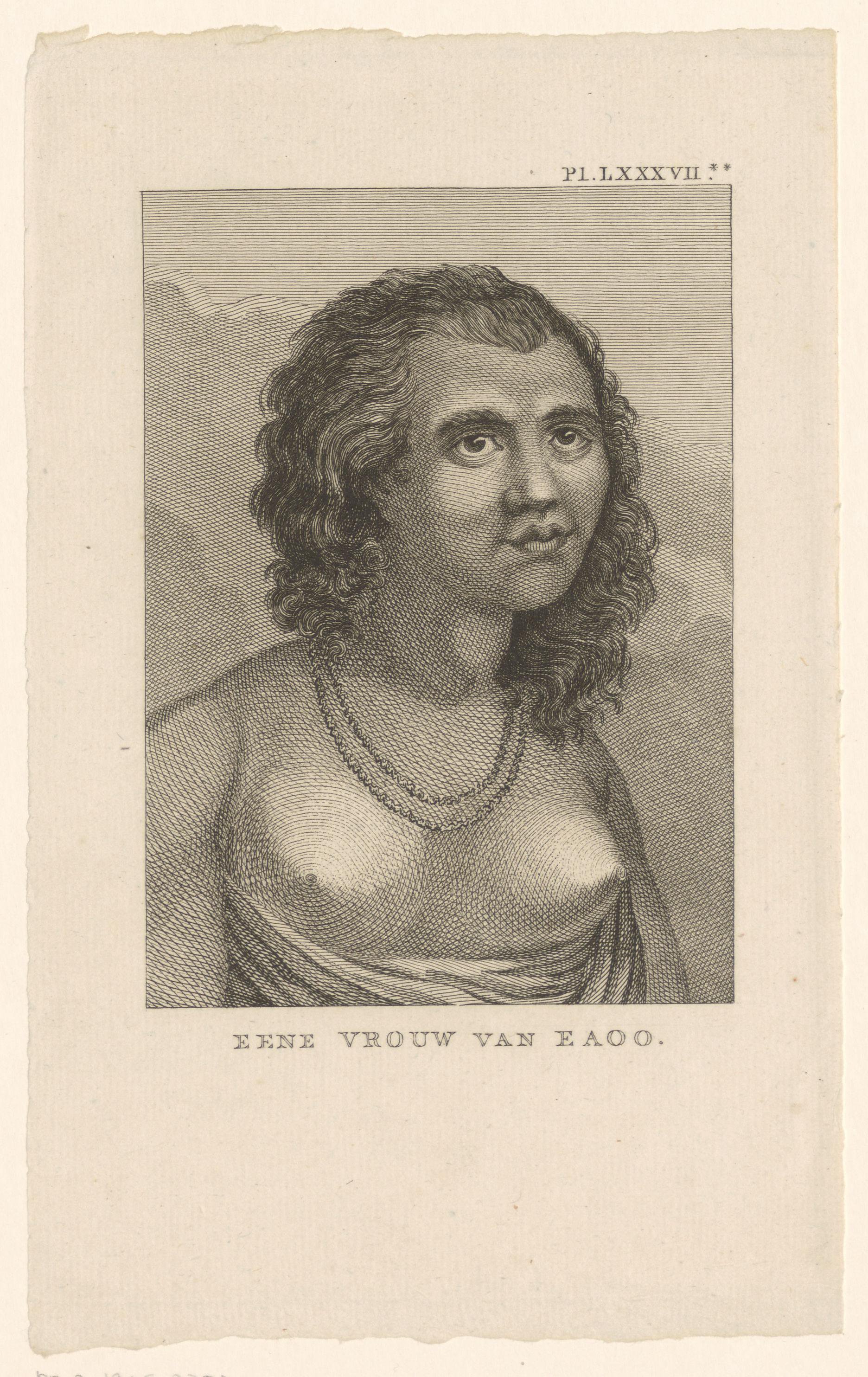 Portret van een onbekende vrouw afkomstig van het eiland Eaoo