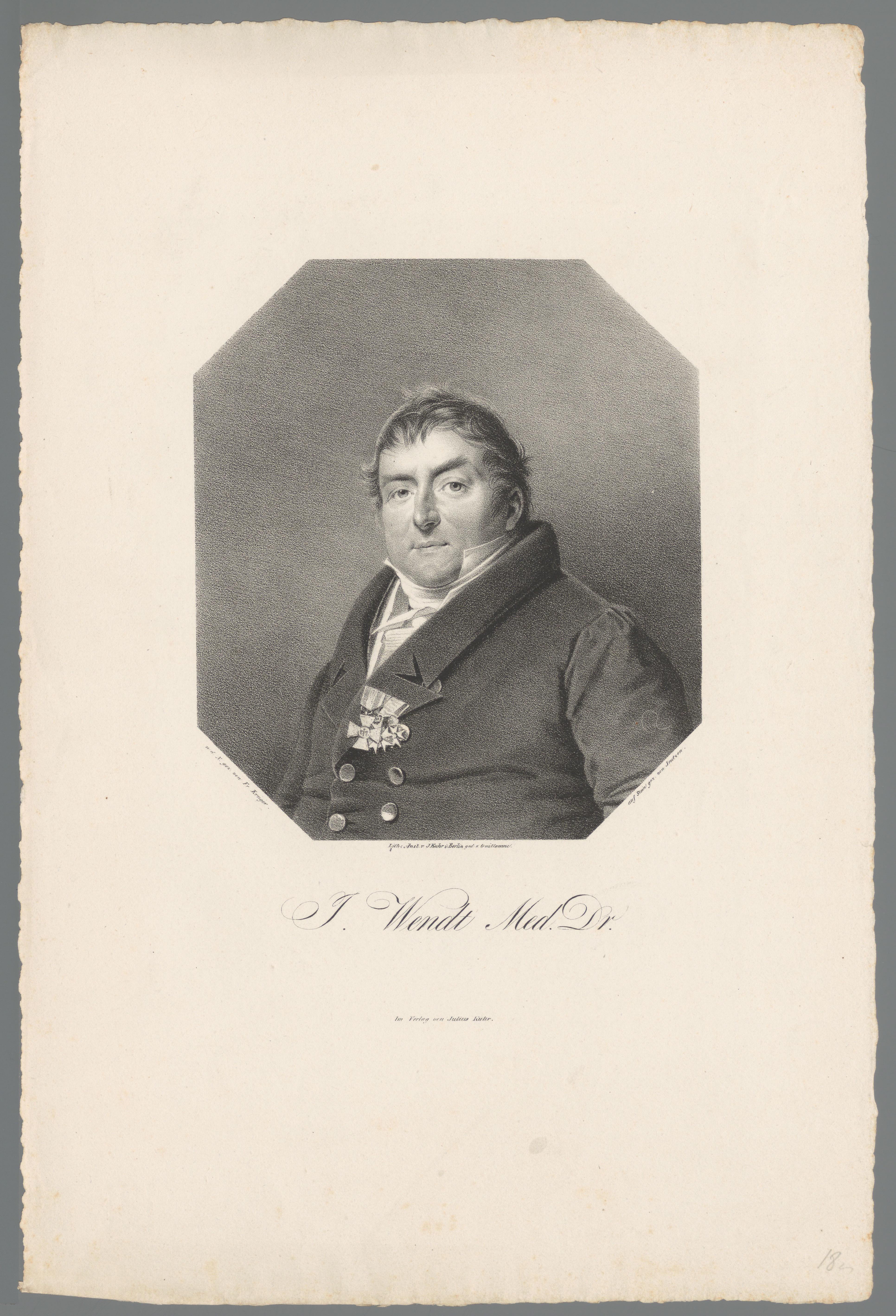 Portret van Johann Wendt