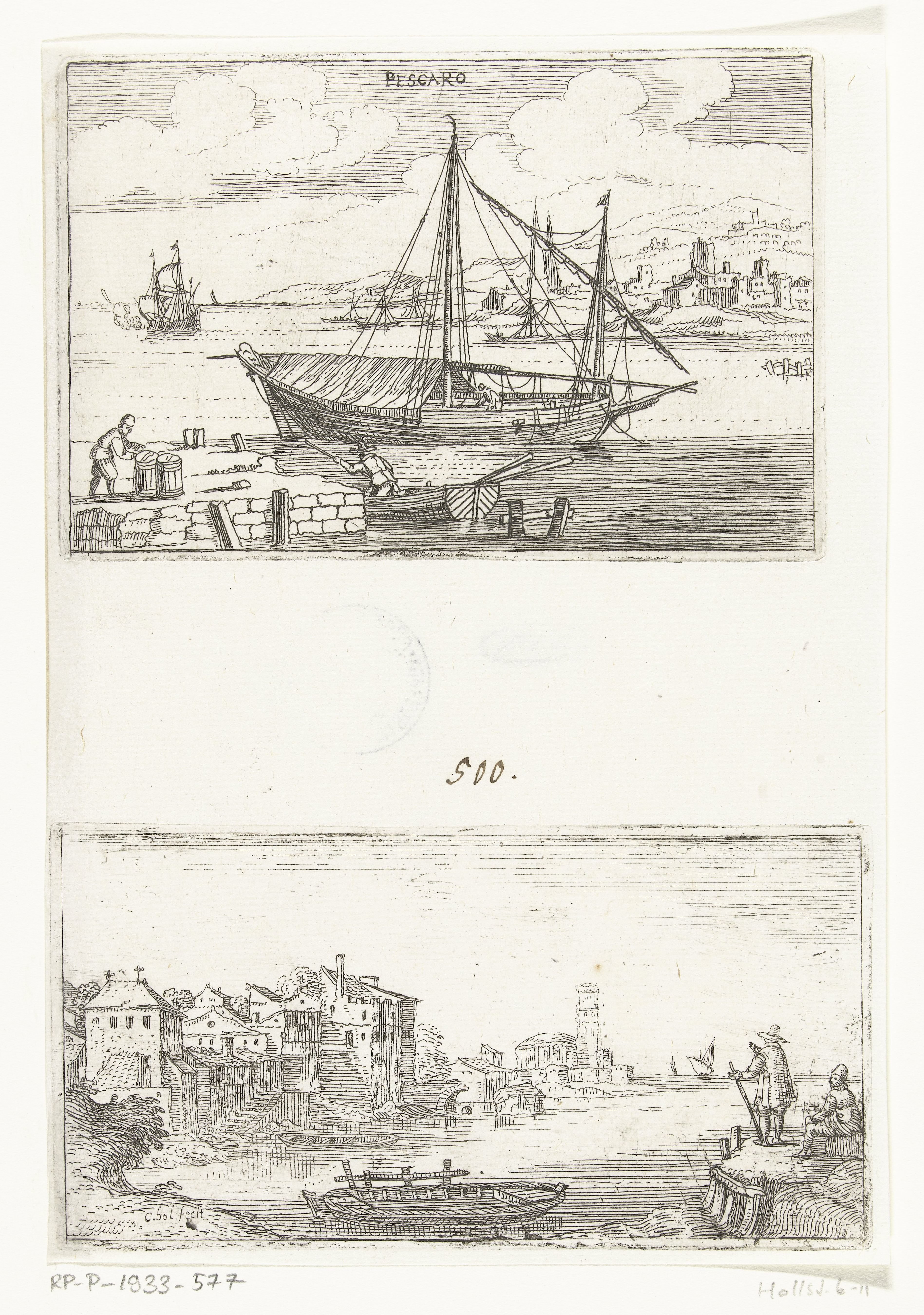 Gezicht op Pescara en Huizen aan een baai