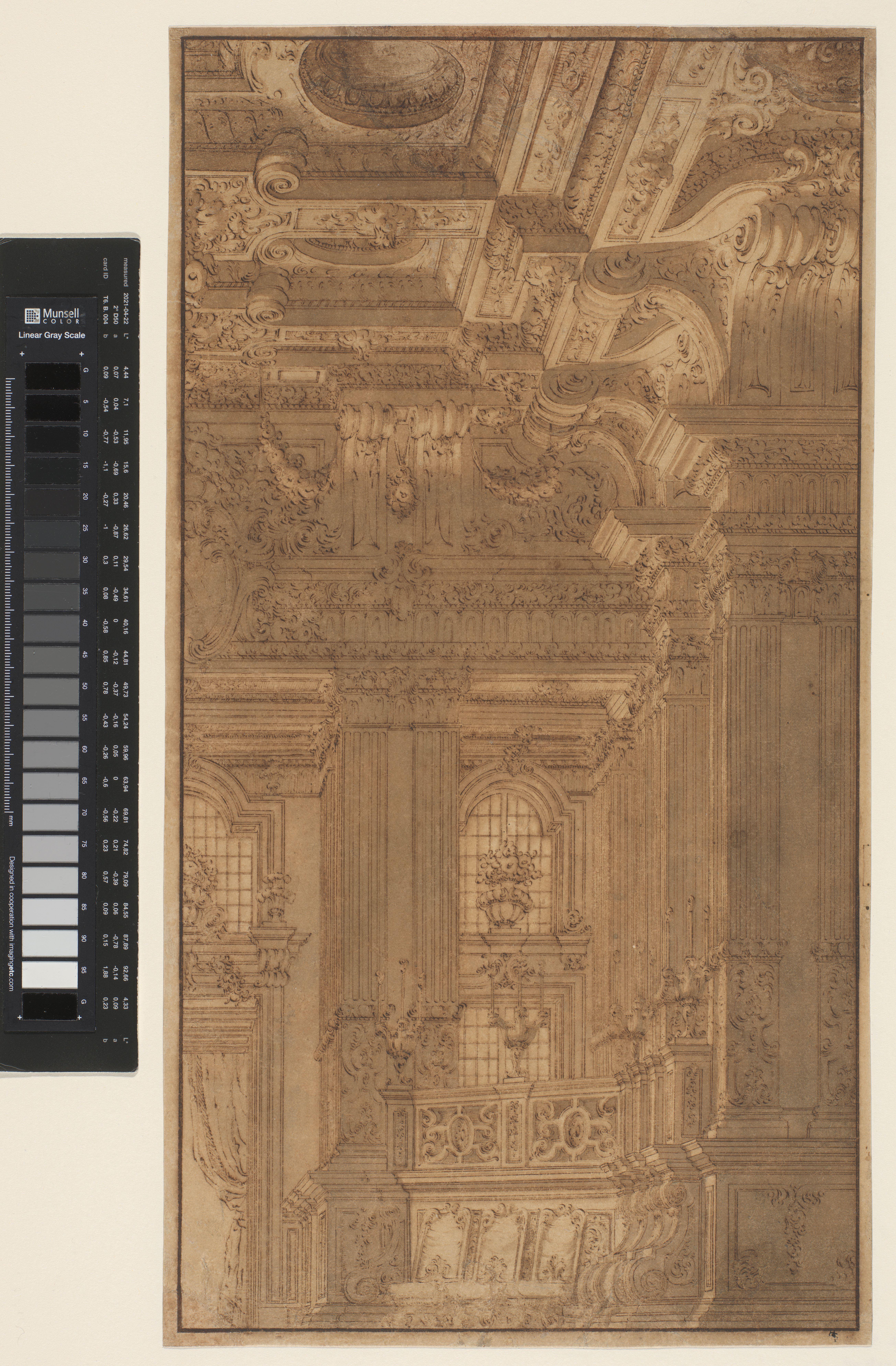Interieur van een rijk versierde kerk of paleis