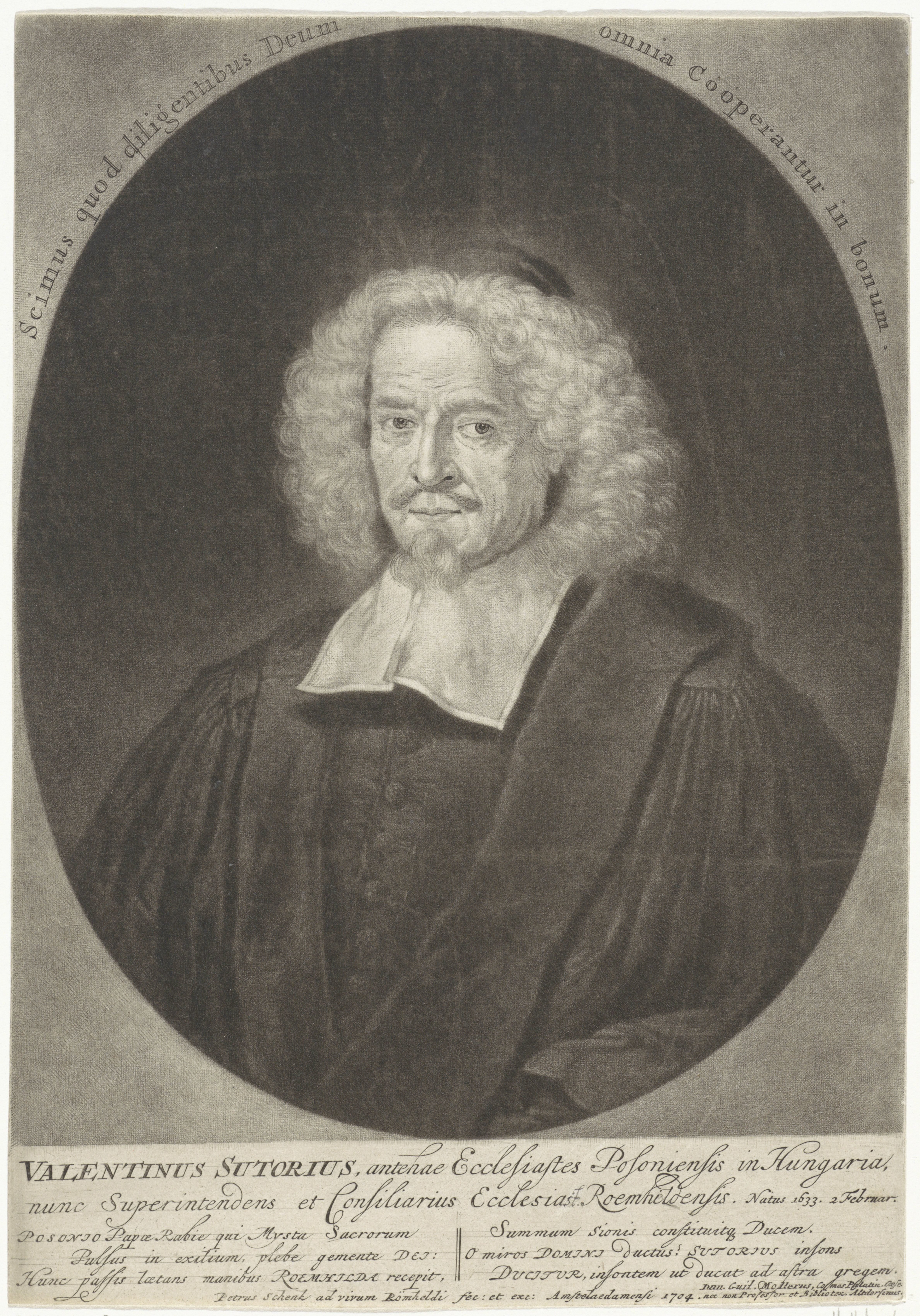 Portret van de theoloog Valentin Sutorius