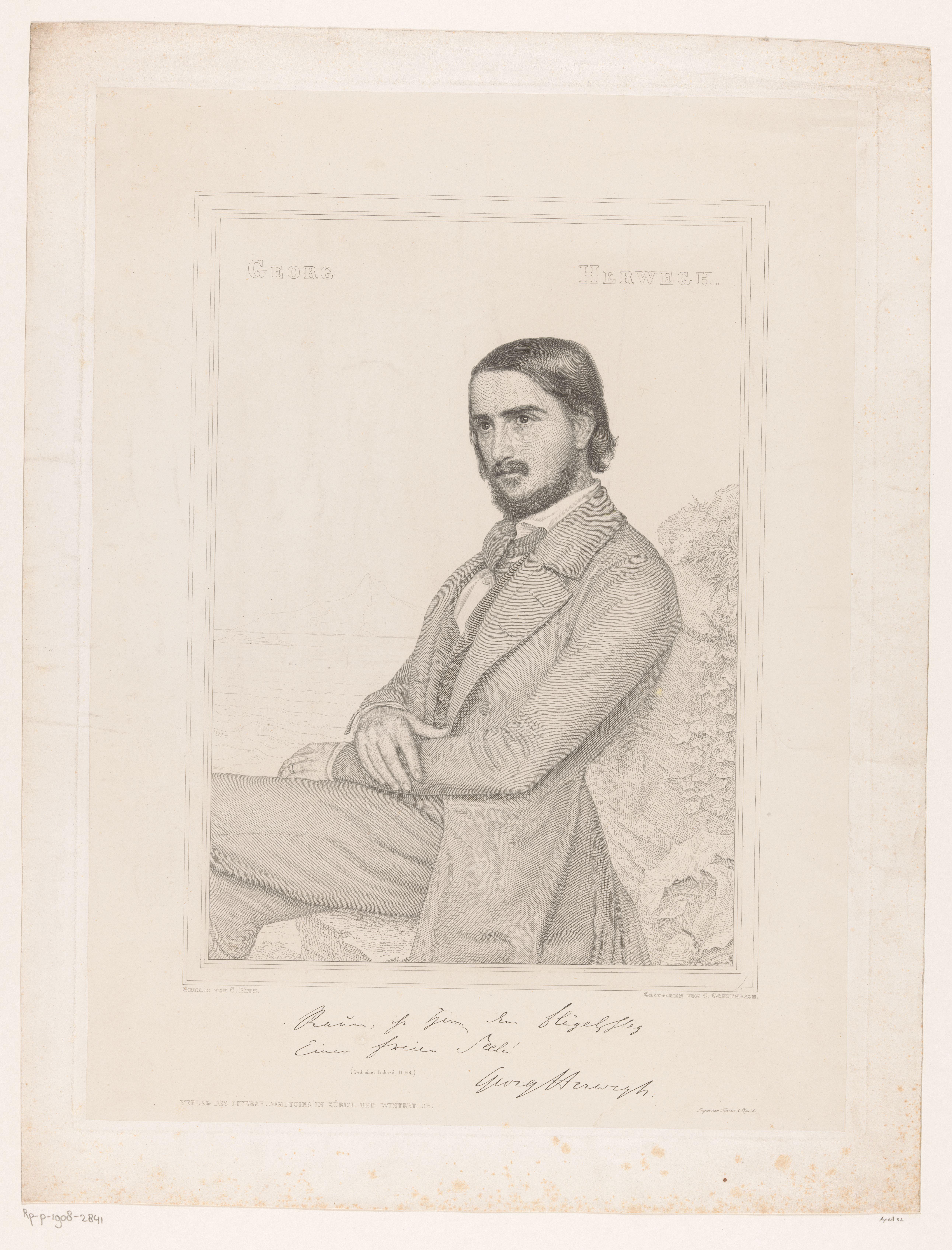 Portret van Georg Herwegh