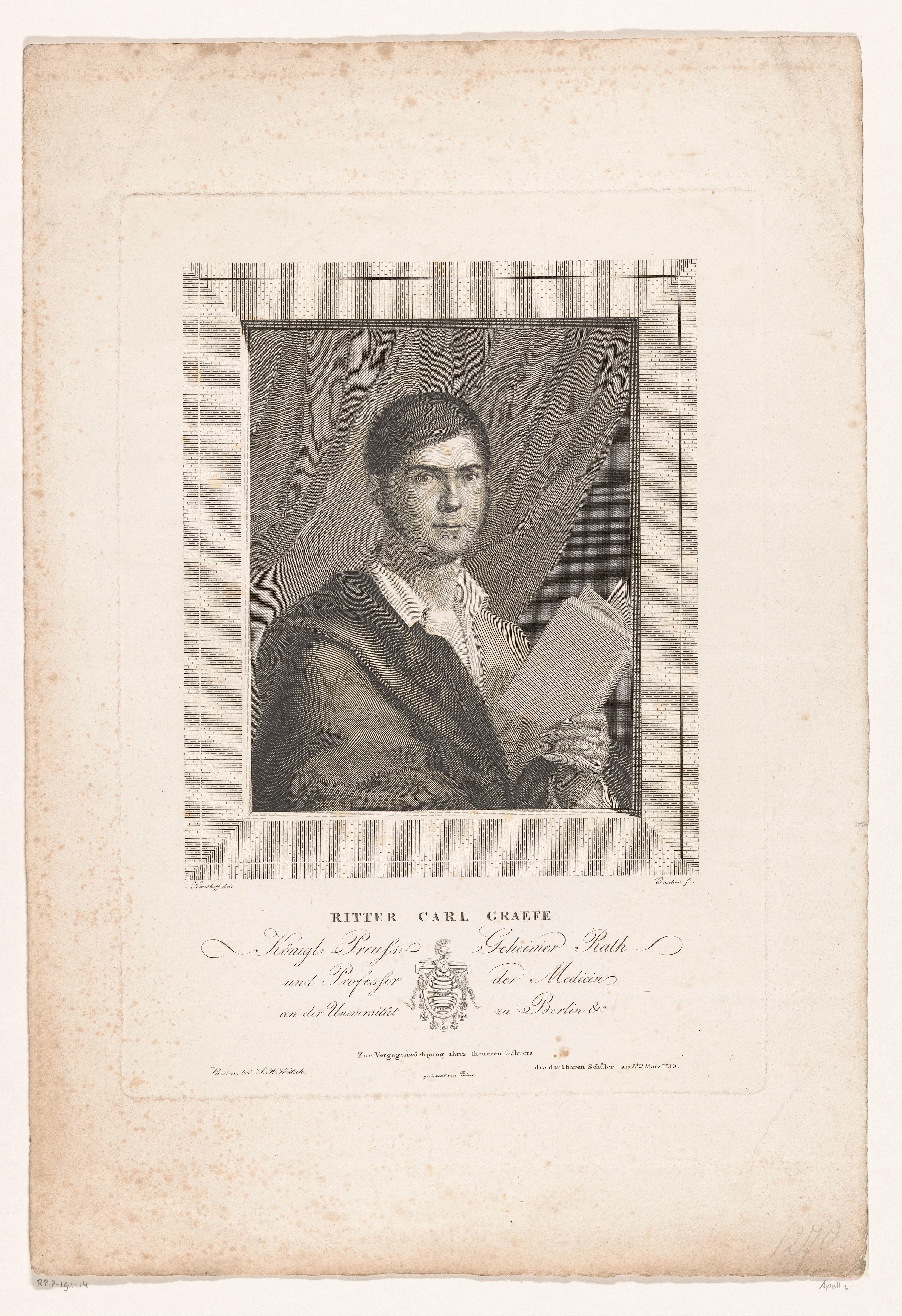 Portret van Karl Ferdinand Gräfe