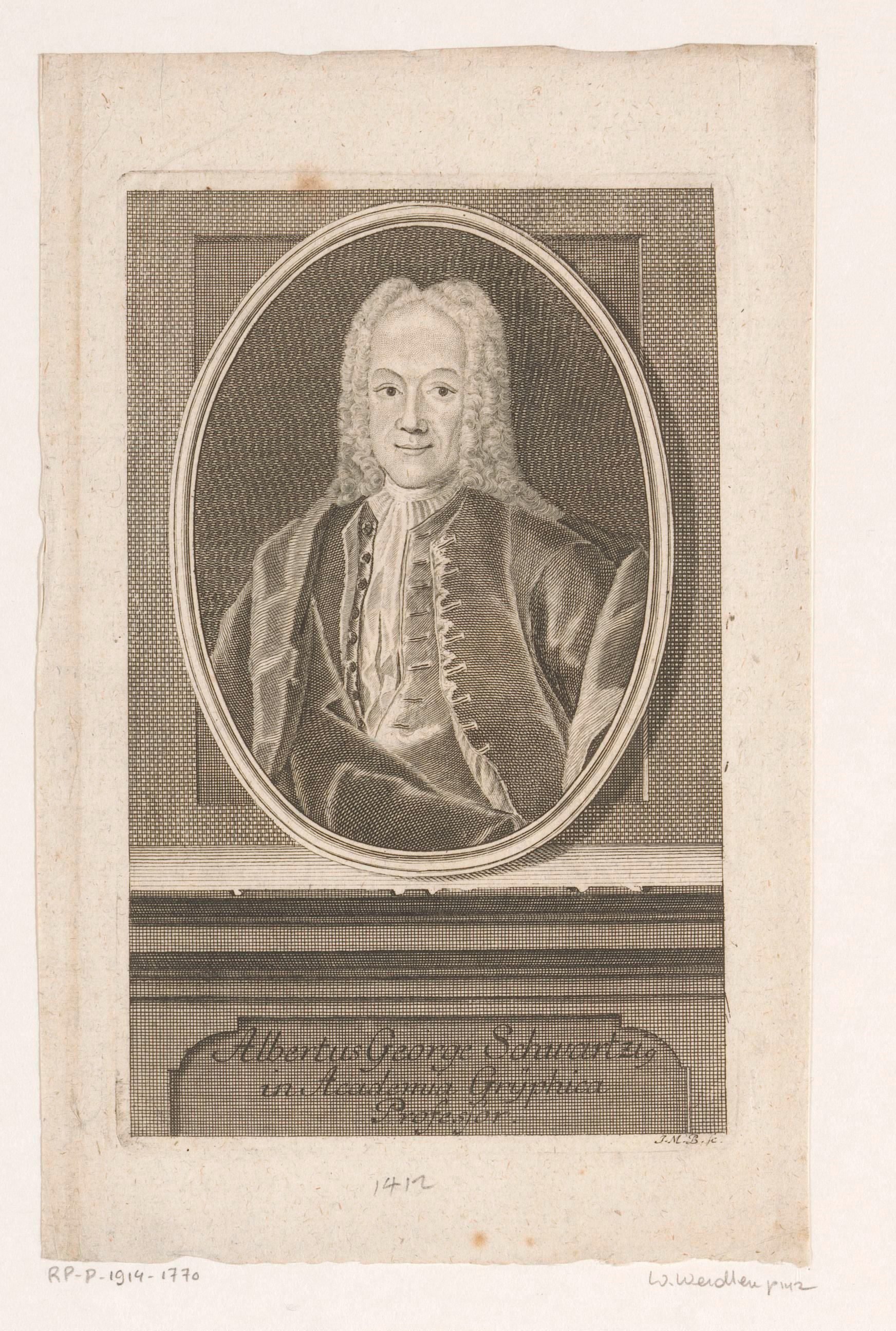 Portret van Albert Georg Schwarz