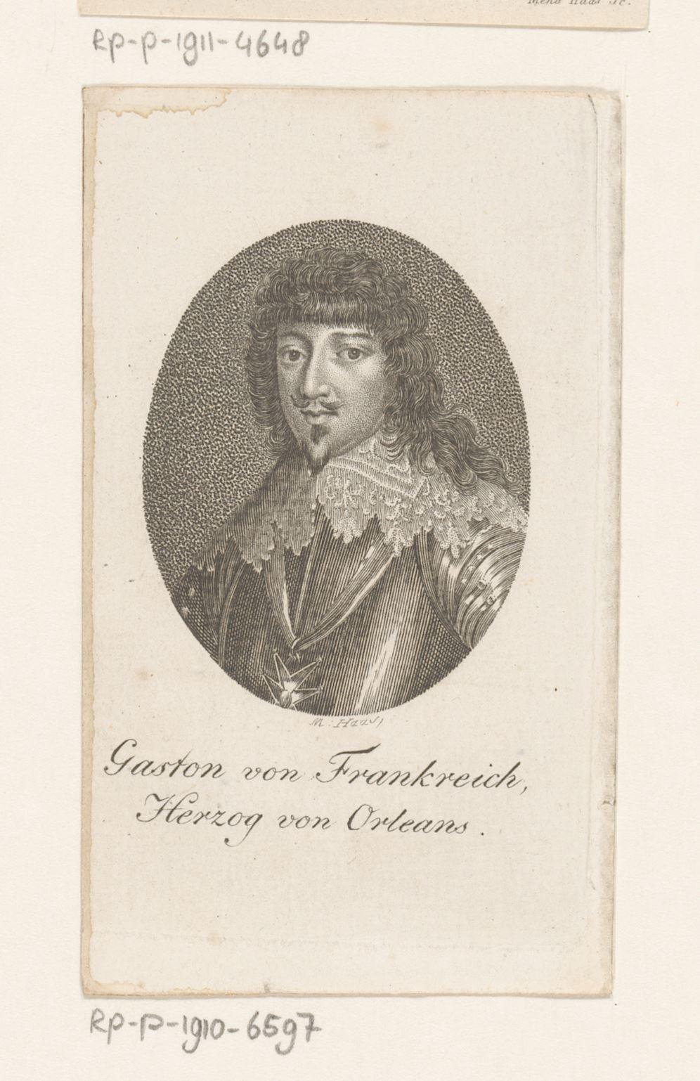 Portret van Gaston Jean-Baptiste hertog van Orléans