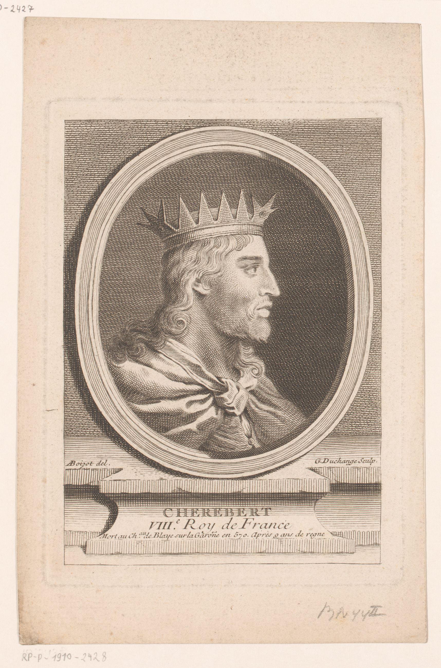 Portret van Cherebert van Frankrijk