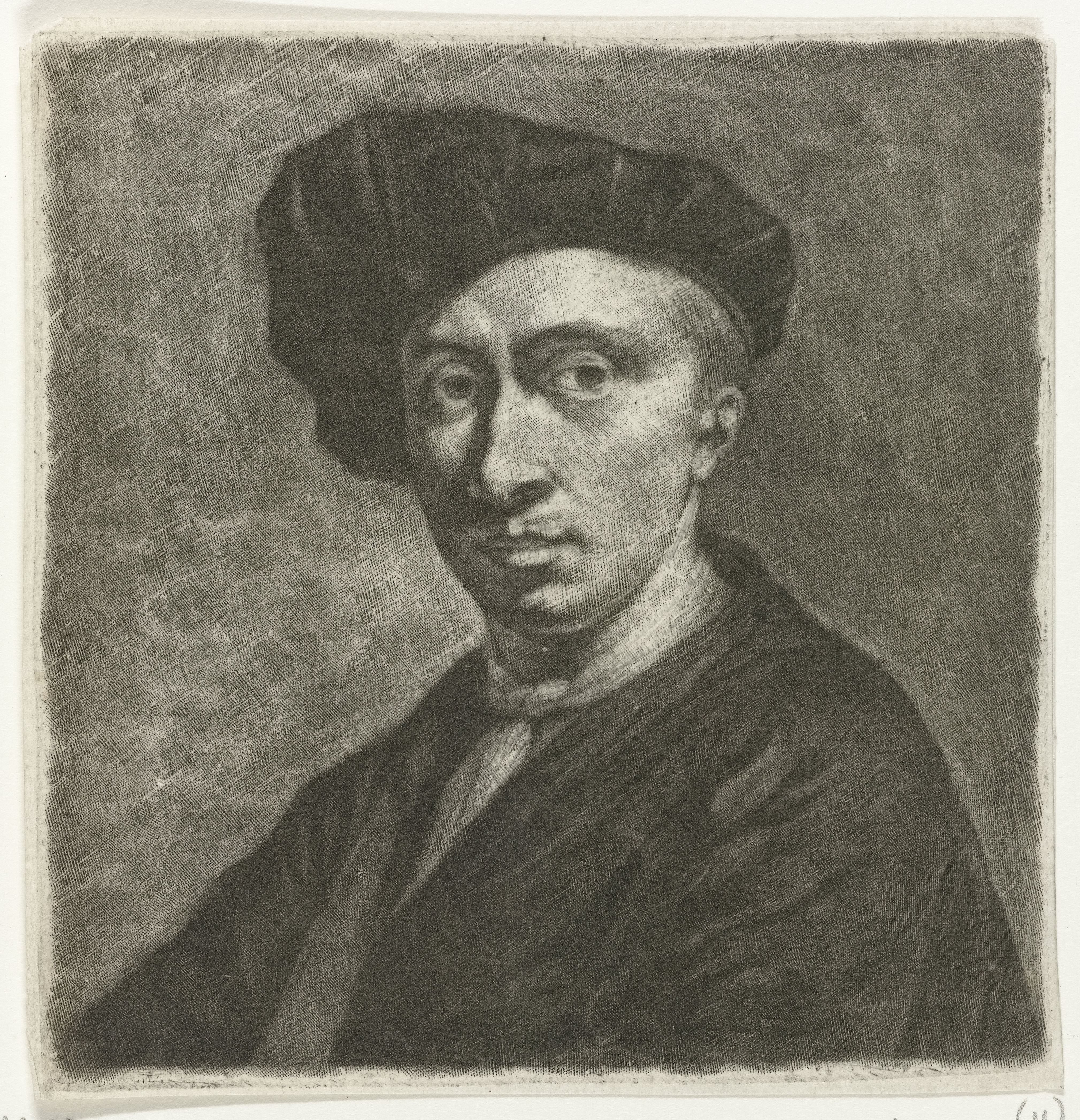 Buste van een jongeman met een baret