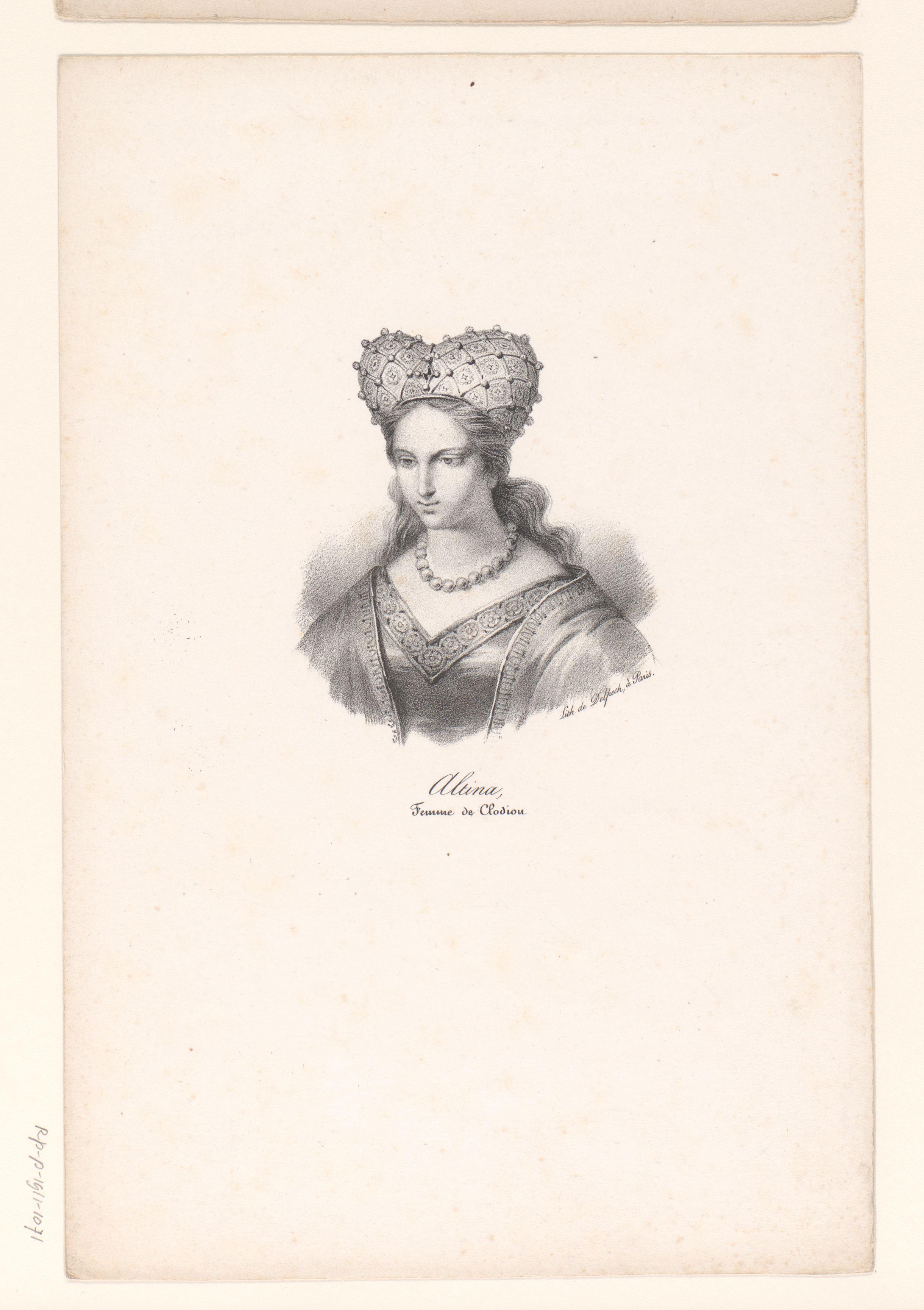 Portret van Altina, vrouw van Chlodio