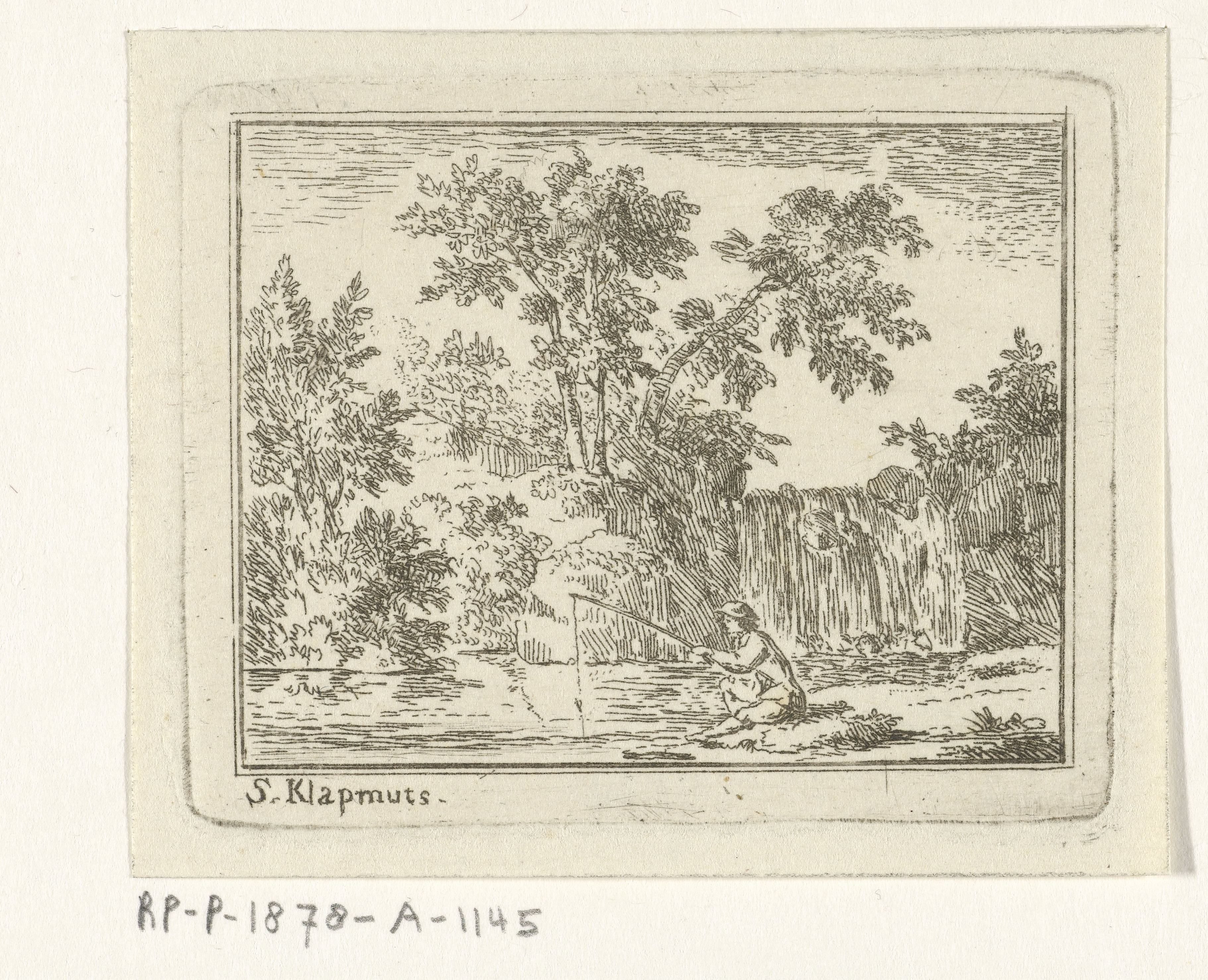 Landschap met een visser