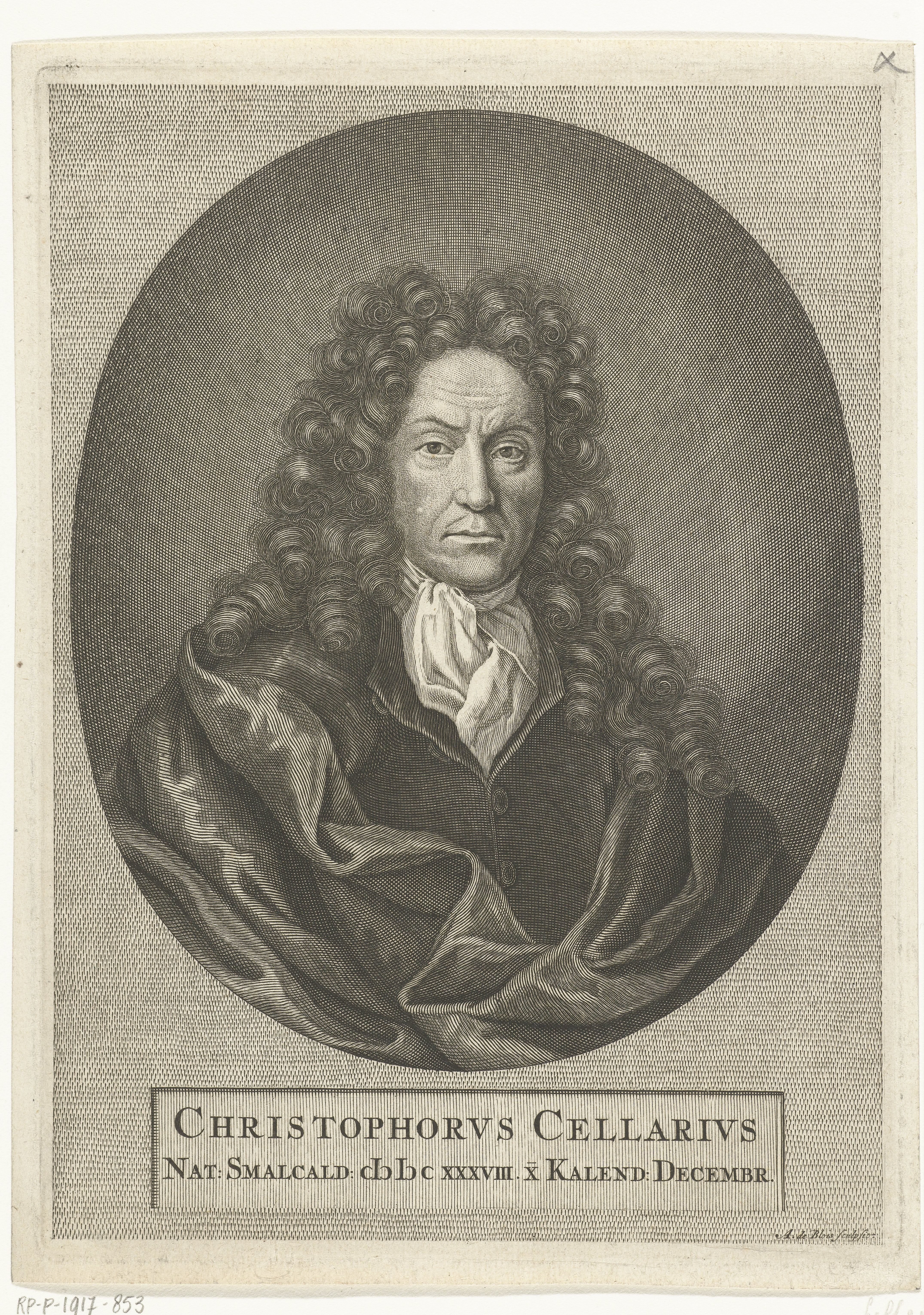 Portret van Christophorus Cellarius