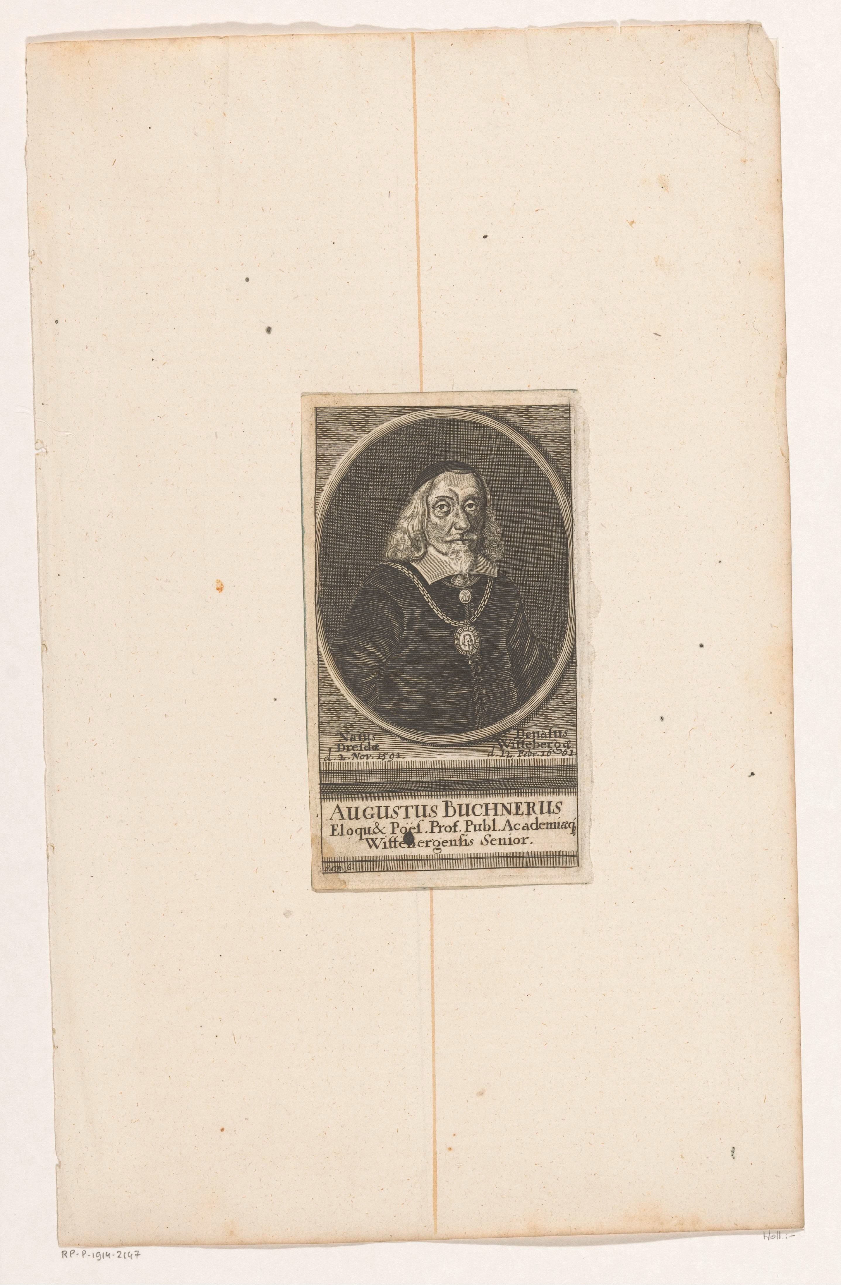 Portret van August Buchner