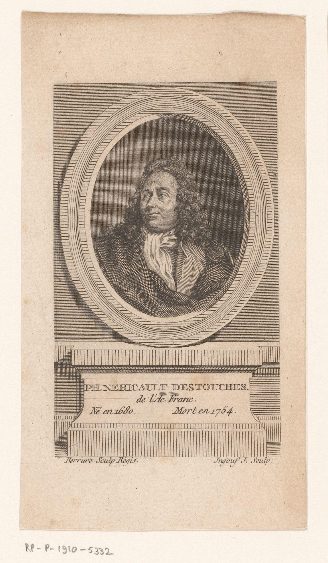 Portret van Philippe Néricault Destouches