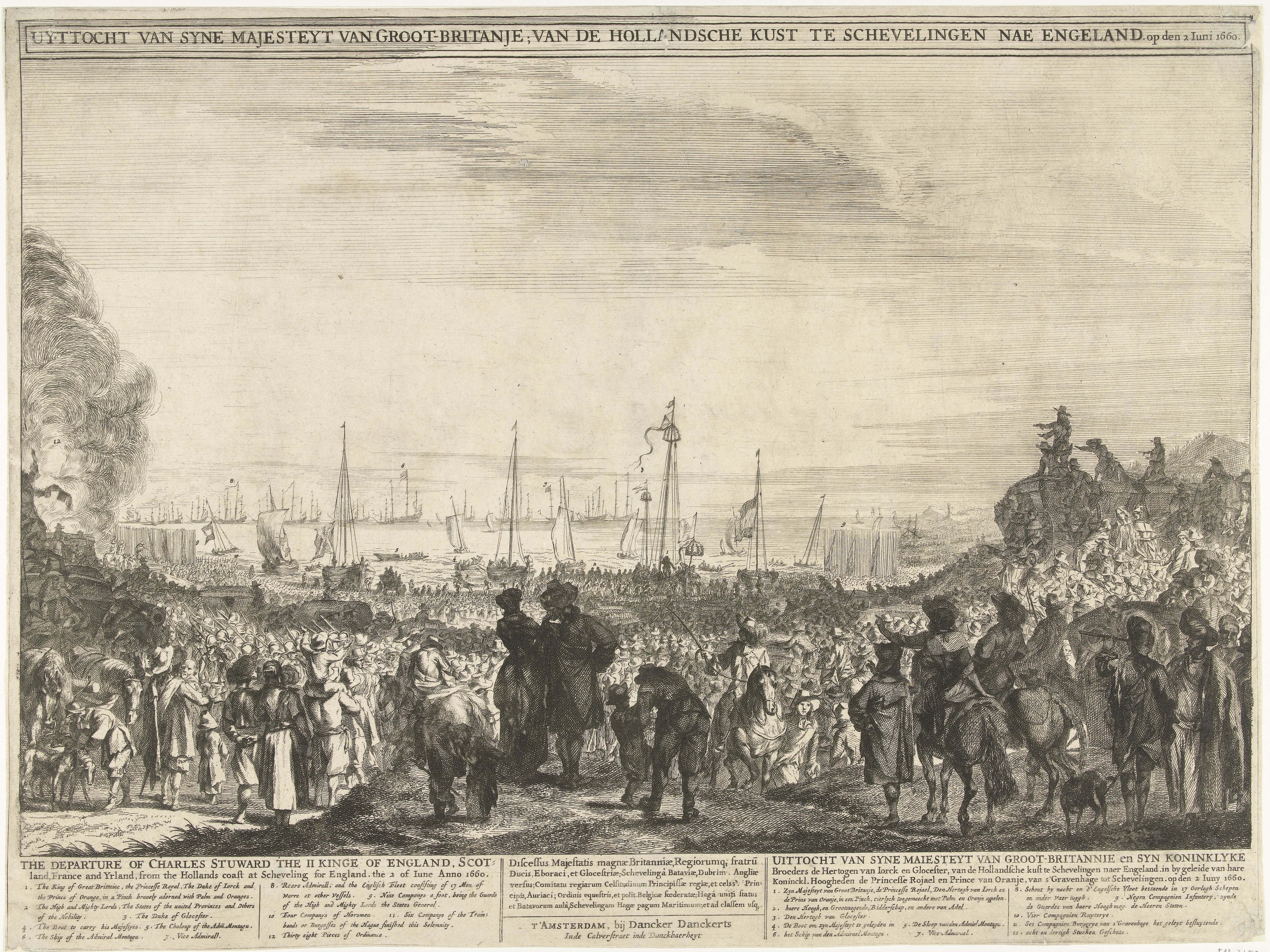 Vertrek van Karel II, koning van Engeland, met zijn vloot vanuit Scheveningen naar Engeland op 2 juni 1660