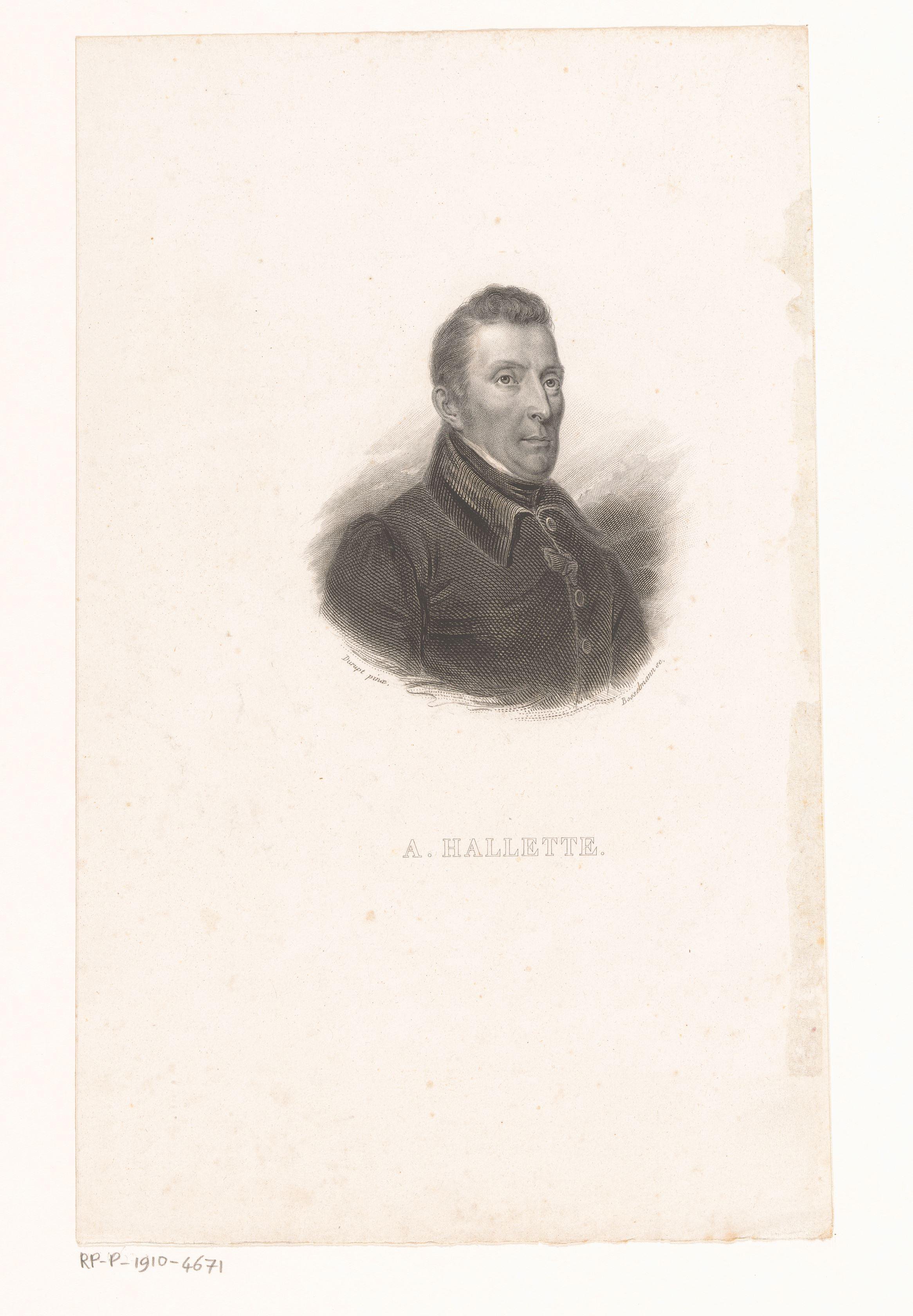 Portret van A. Hallette