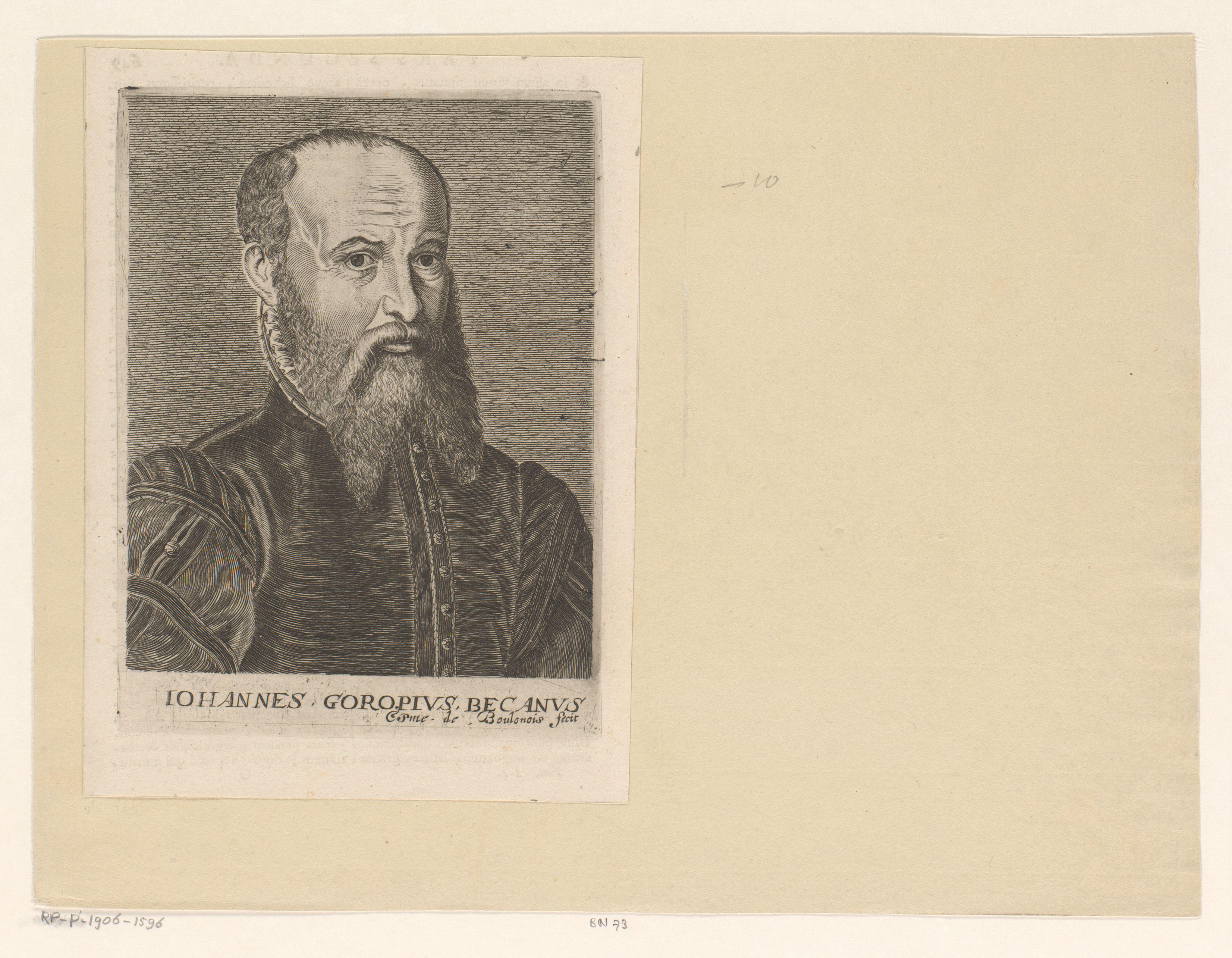 Portret van Johannes Goropius Becanus