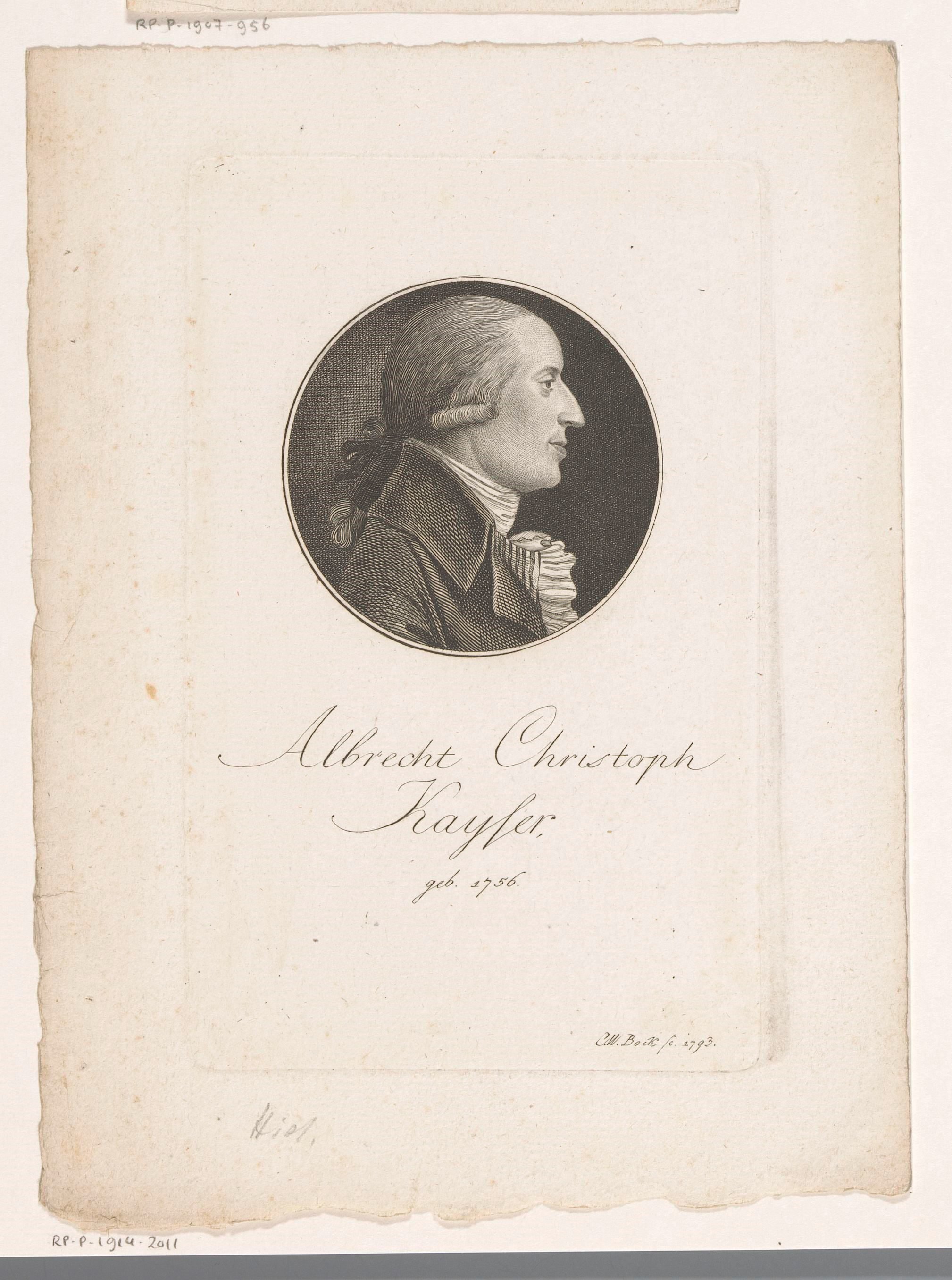Portret van Albrecht Christoph Kayser