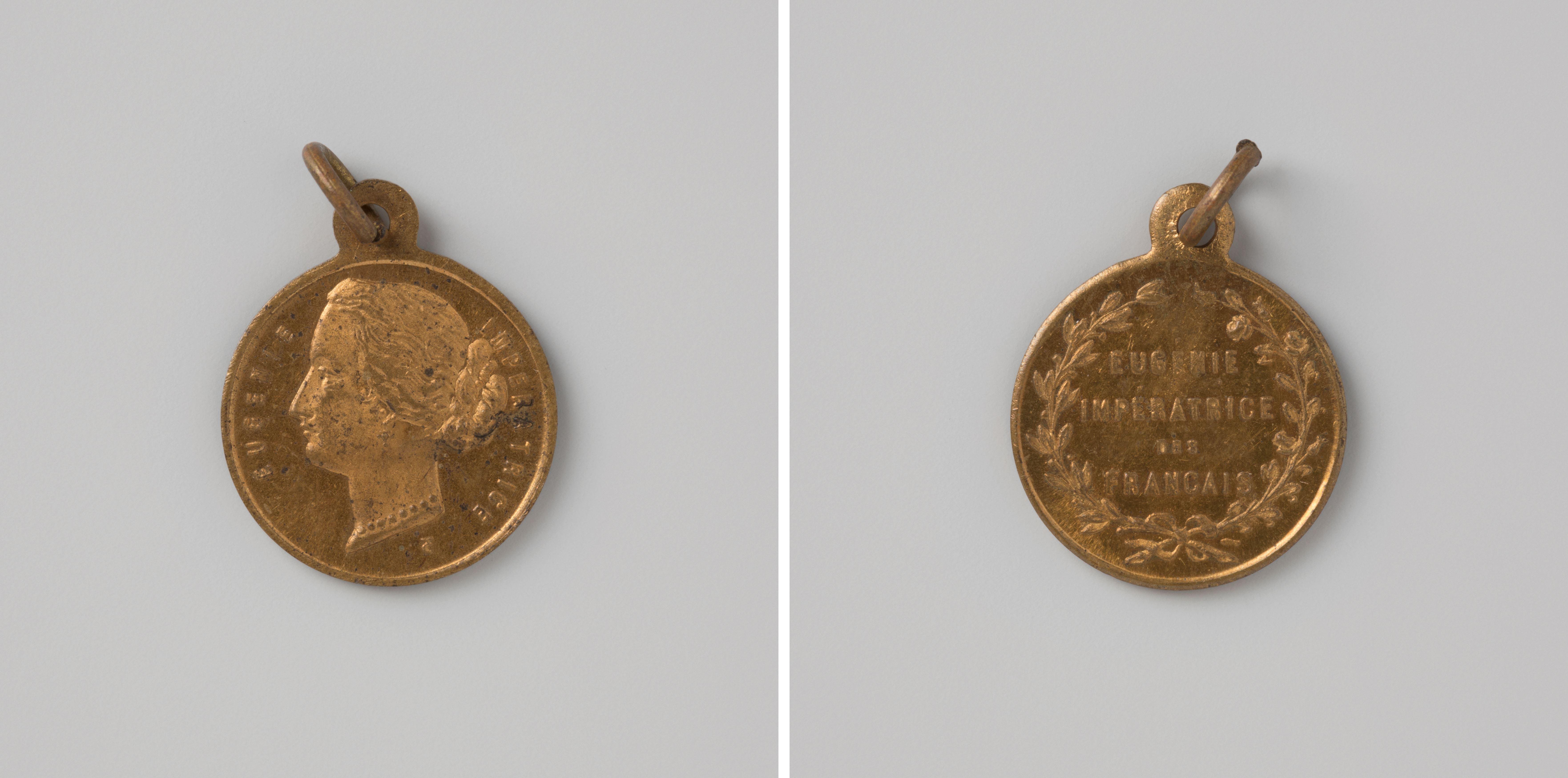 Draagpenninkje Keizerin Eugenie van Frankrijk 1853