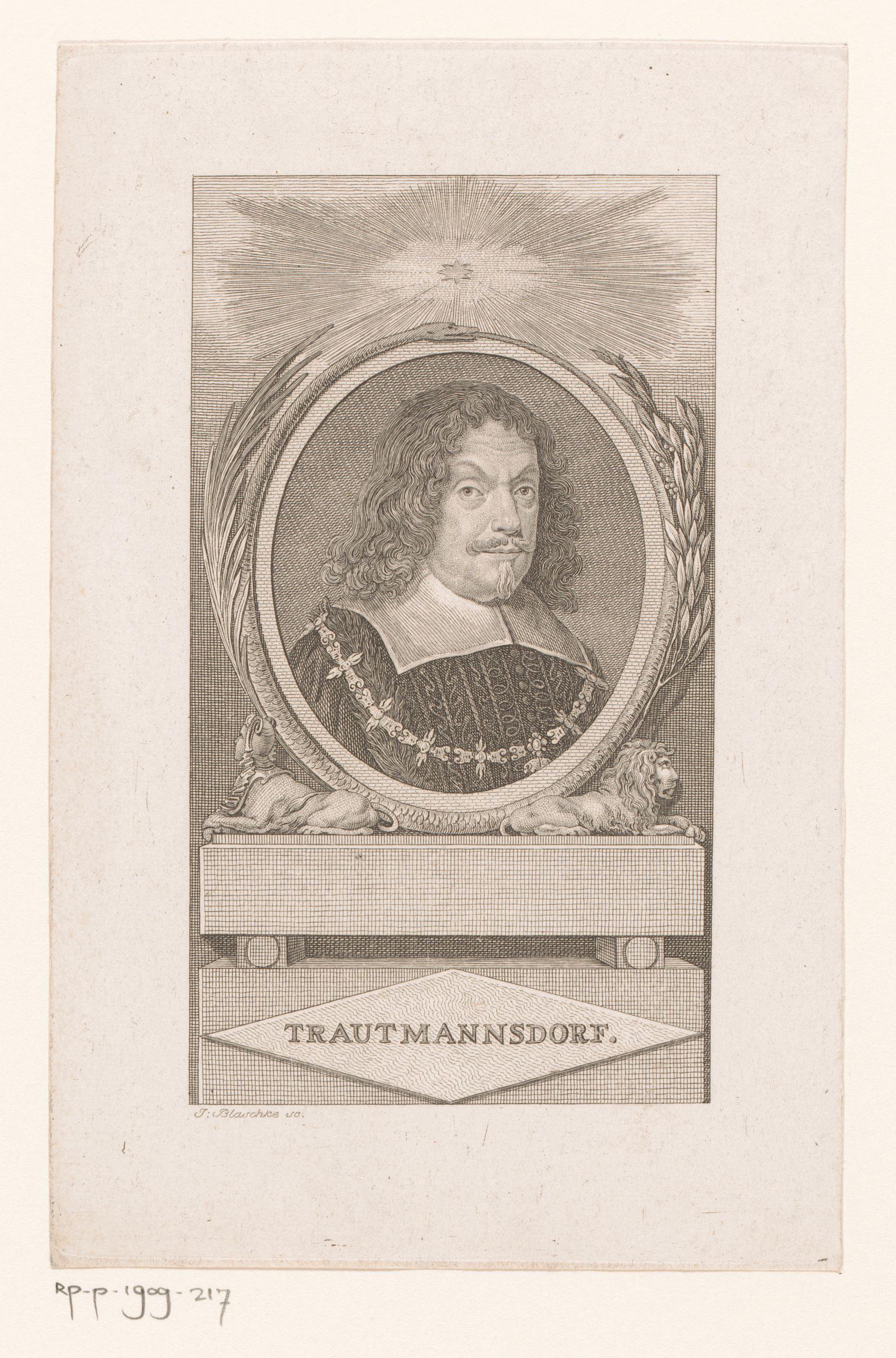 Portret van Maximilian von und zu Trauttmansdorff