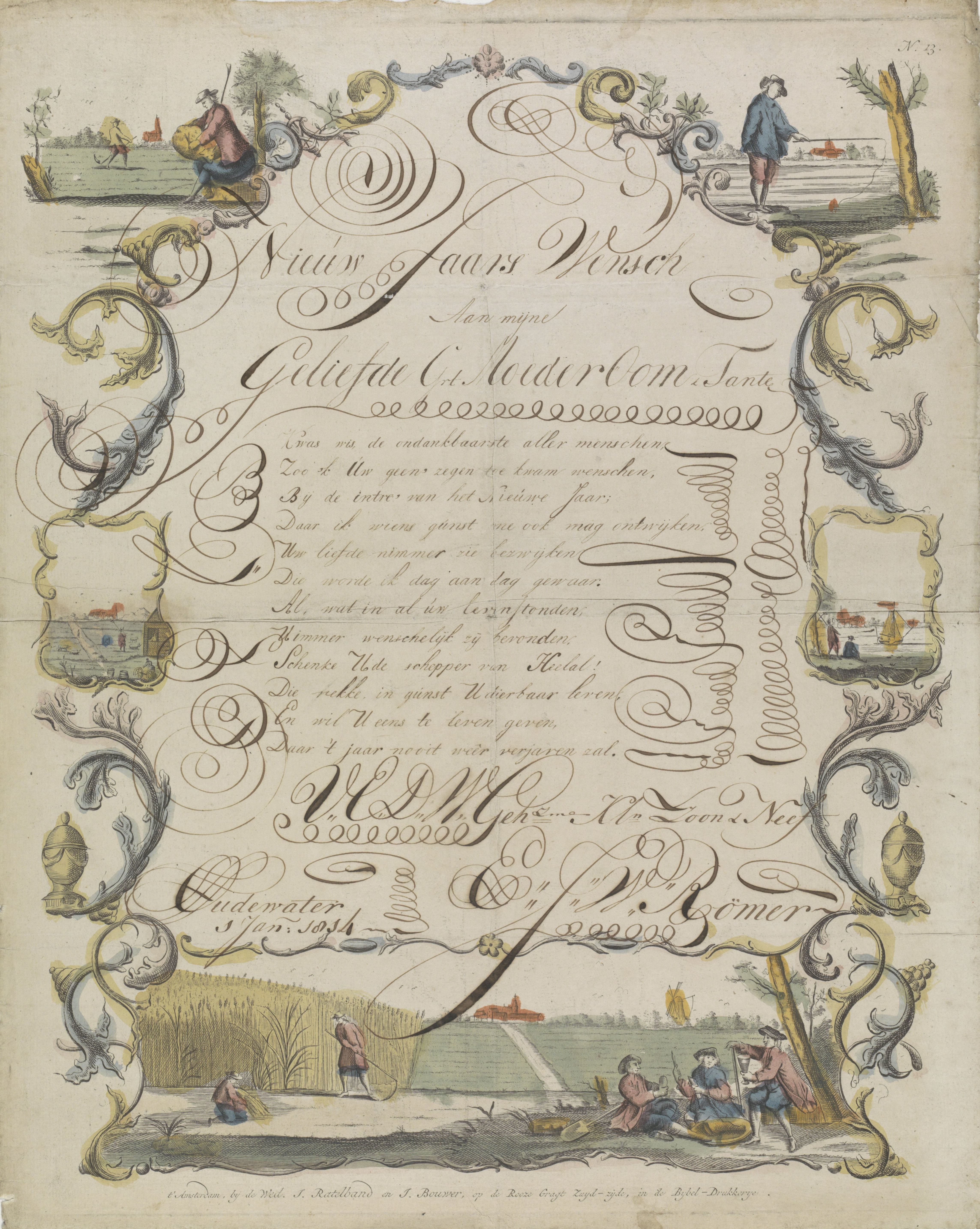Wensbrief met boeren en vissers