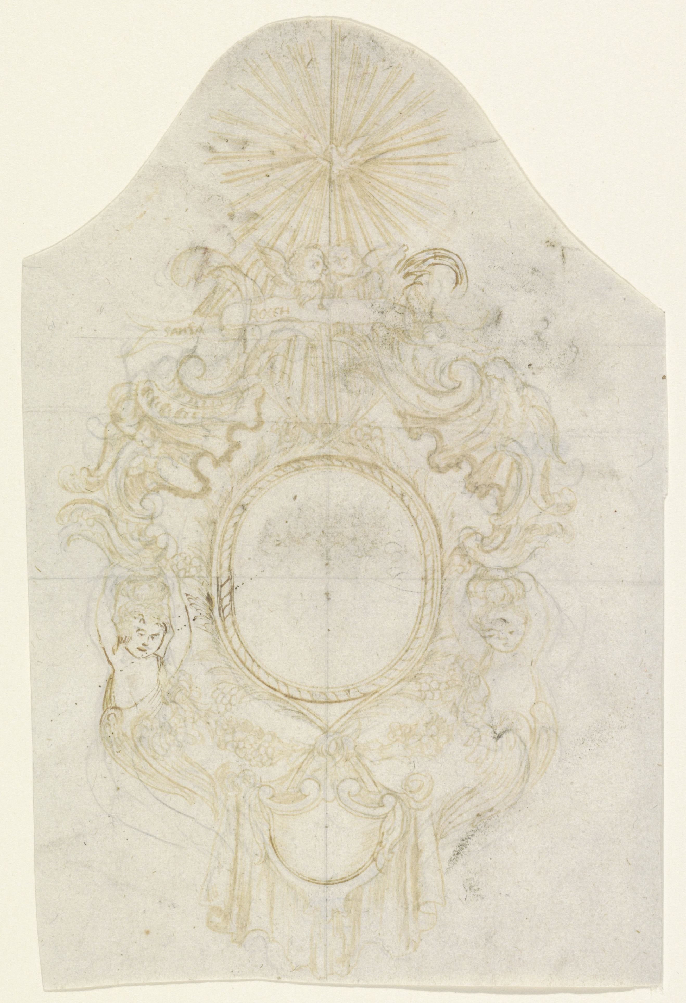 Medaillon met putti