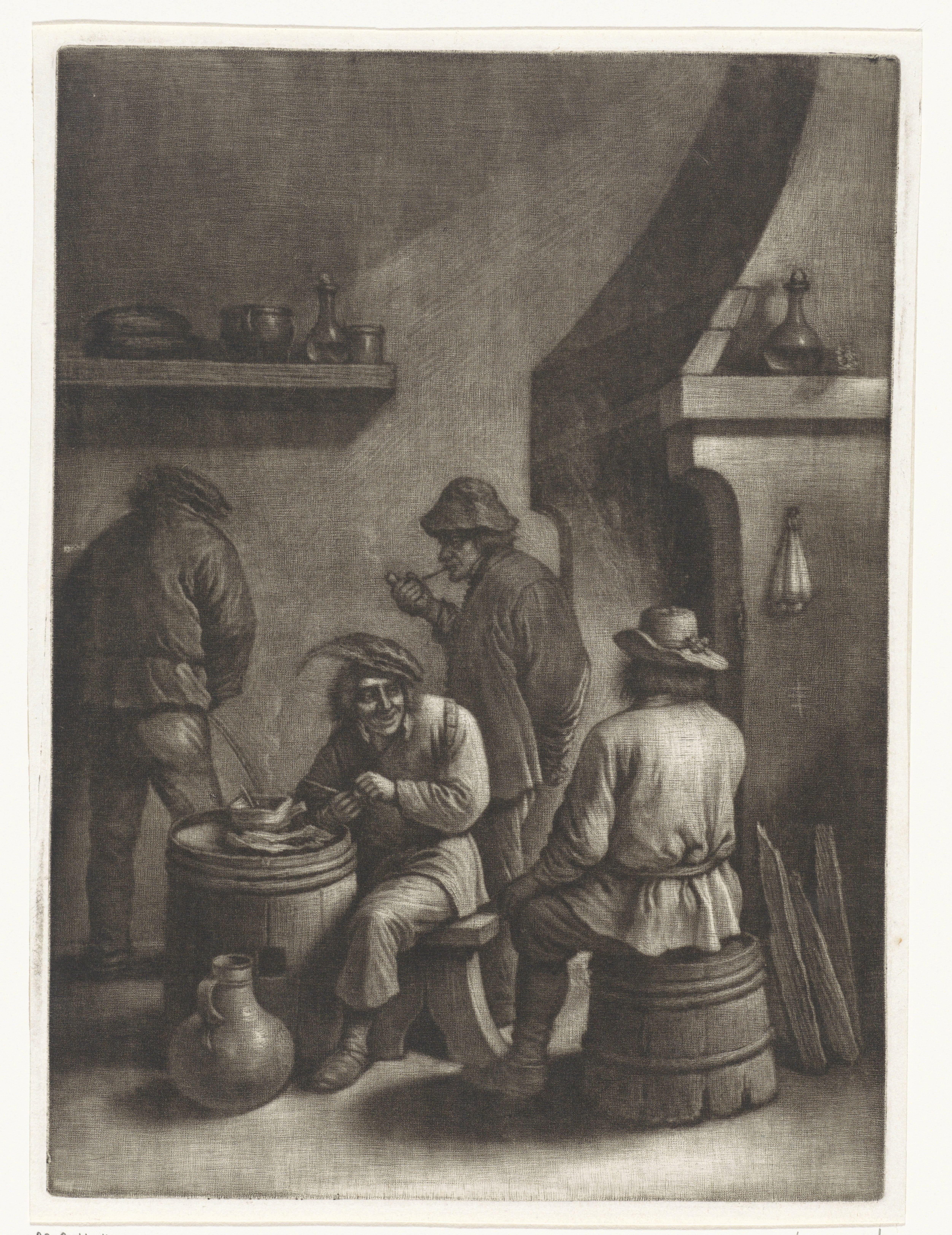 Mannen bij de haard