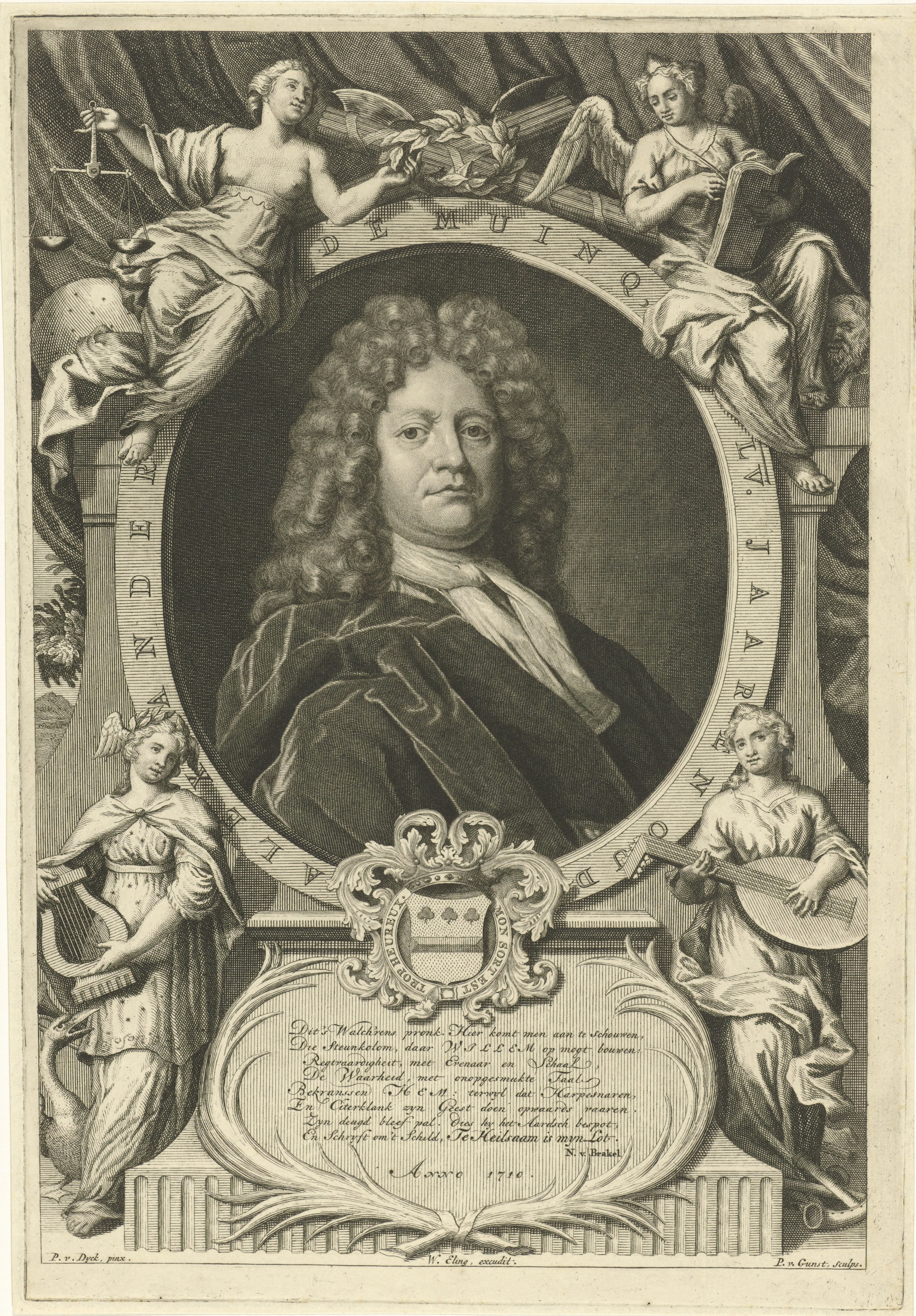 Portret van Alexander de Muncq op 55-jarige leeftijd
