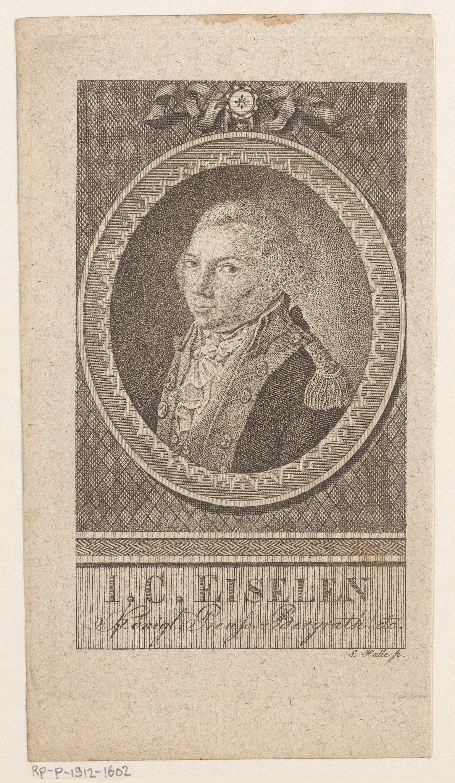Portret van Johann Christoph Eiselen