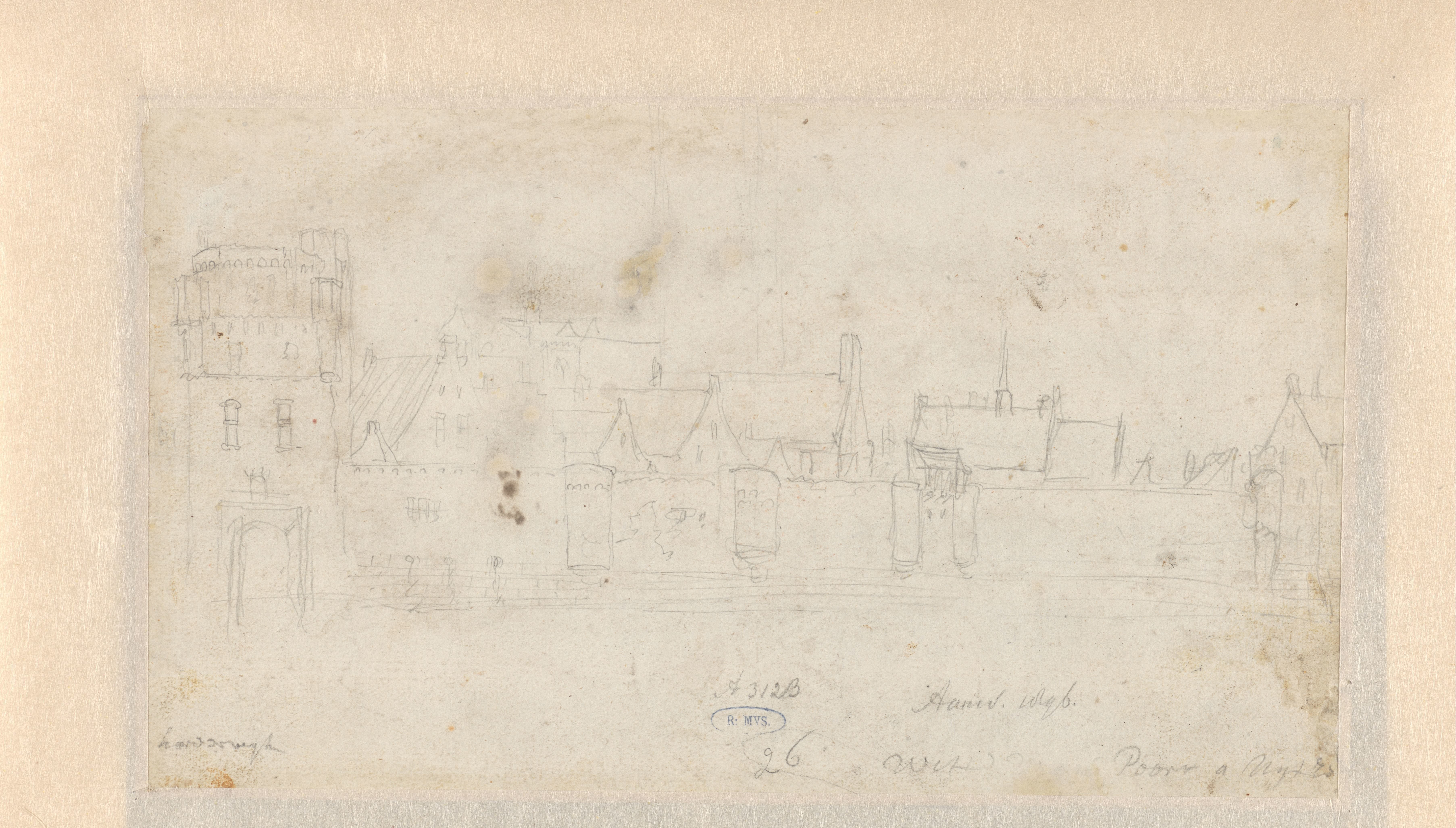 Vispoort te Harderwijk met de oude stadswallen