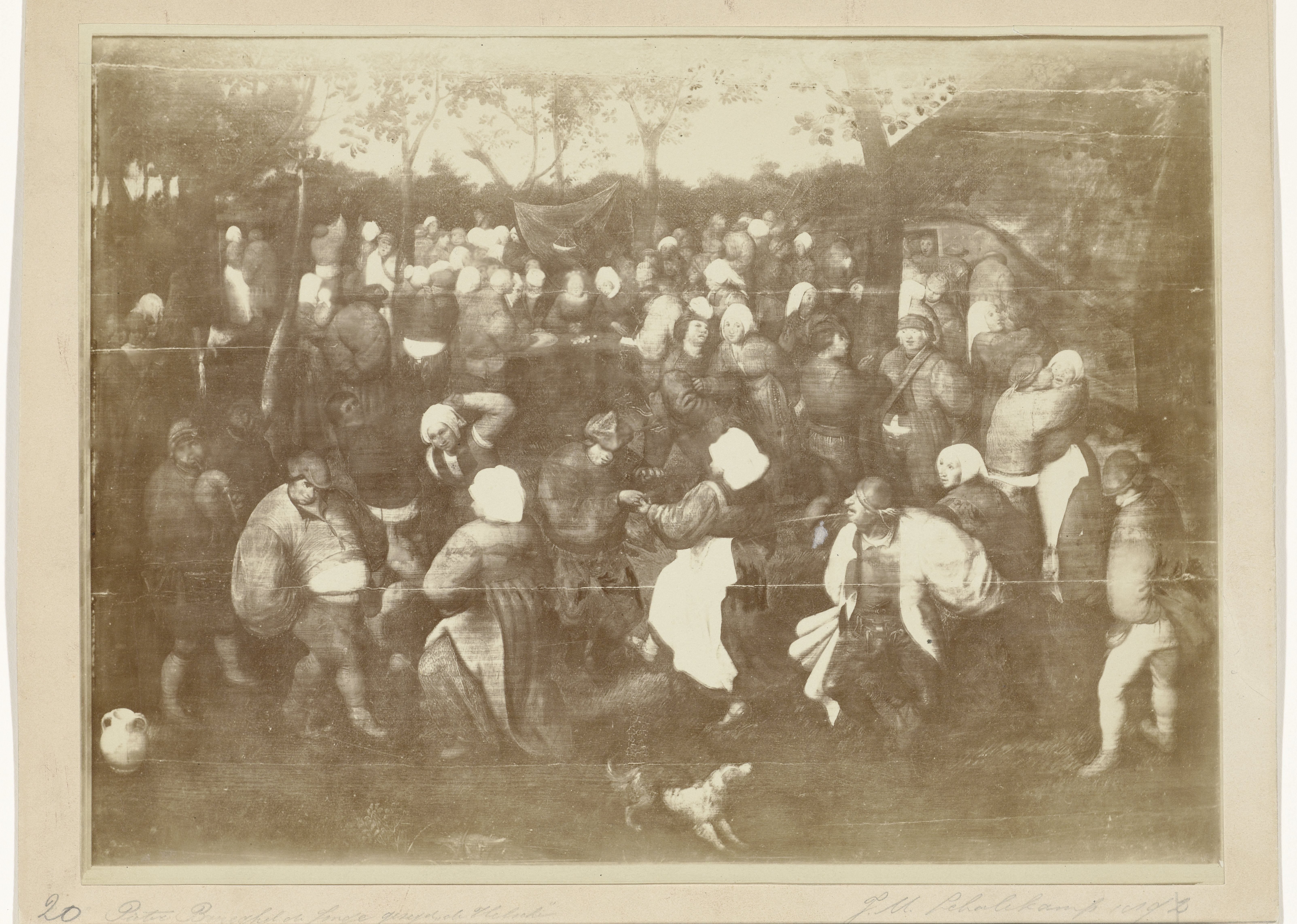 Schilderij Boerenbruiloft door Pieter Brueghel II