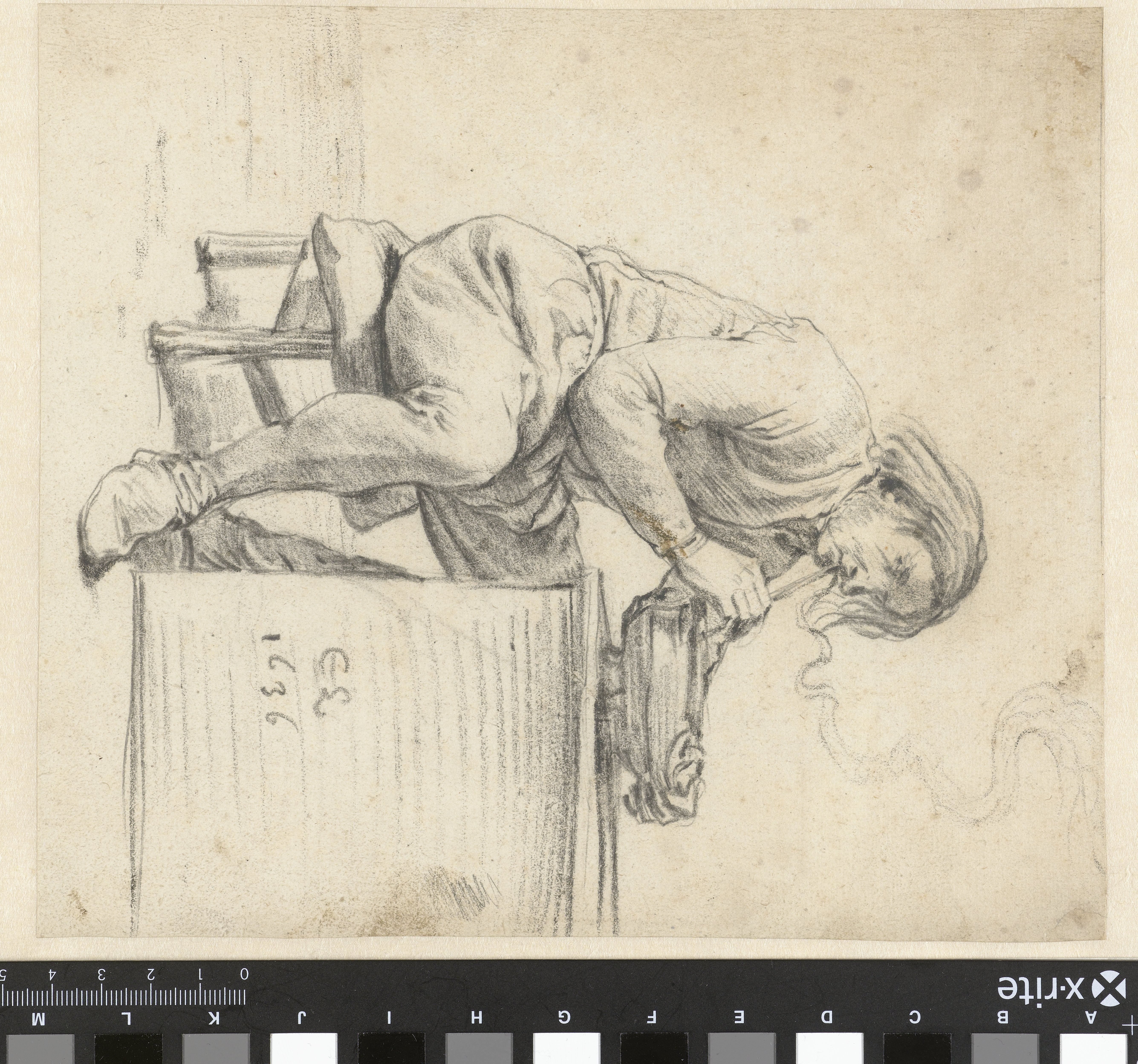 Seated Man Smoking, with a Coal Pan