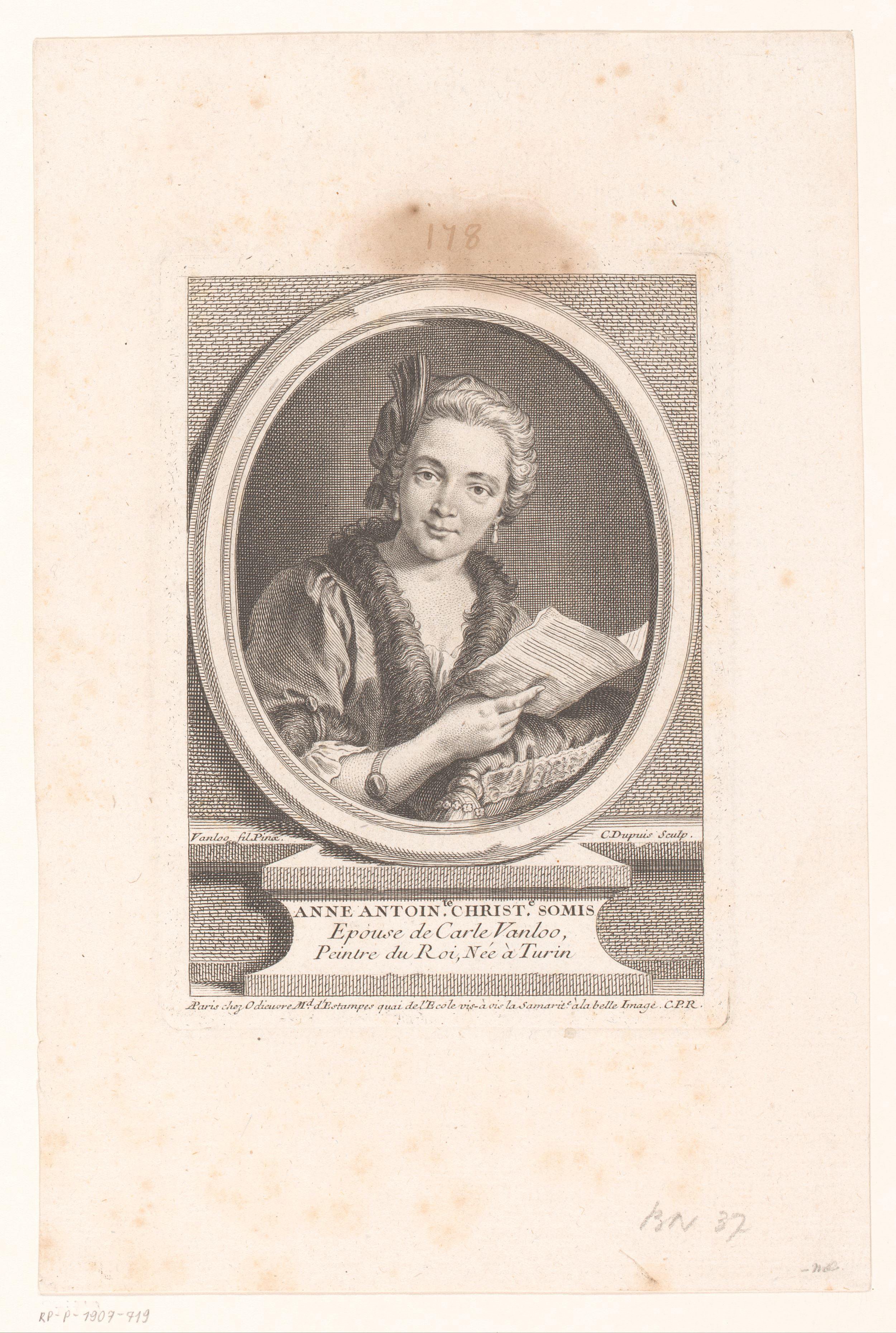 Portret van Anne Antoinette Christine Somis