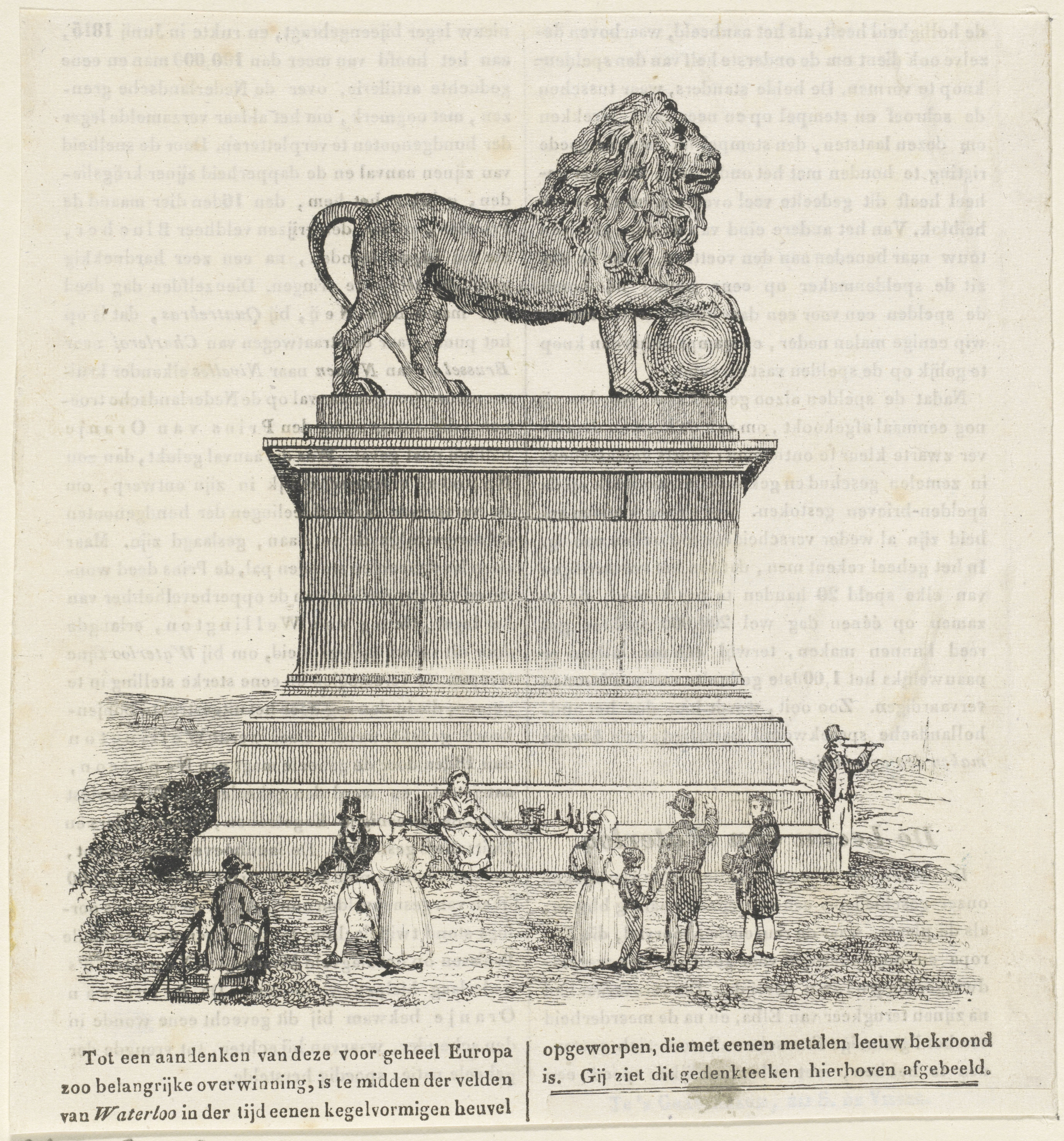 Monument voor de Slag bij Waterloo, 18 juni 1815, te Braine l' Alleu