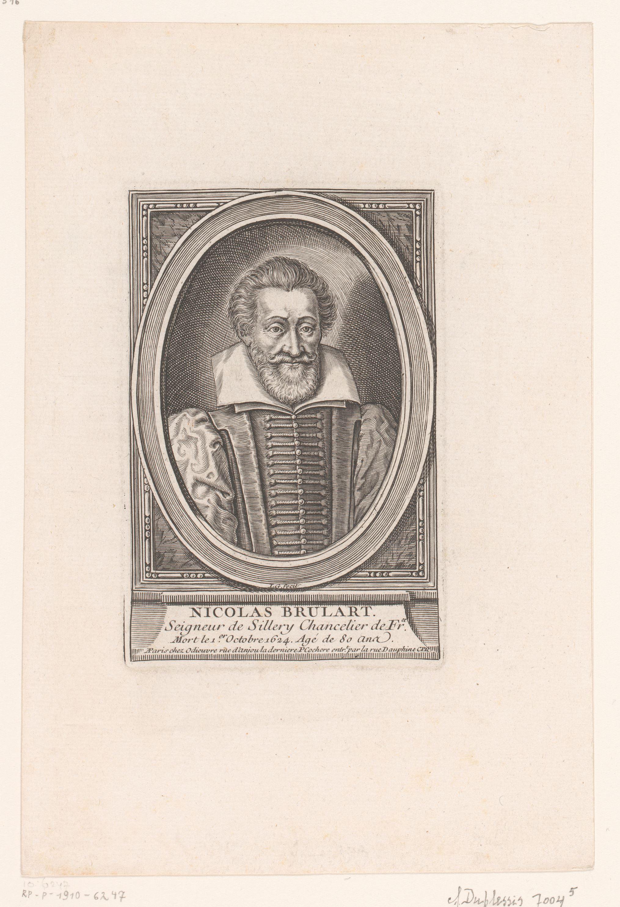 Portret van Nicolas Brulart de Sillery