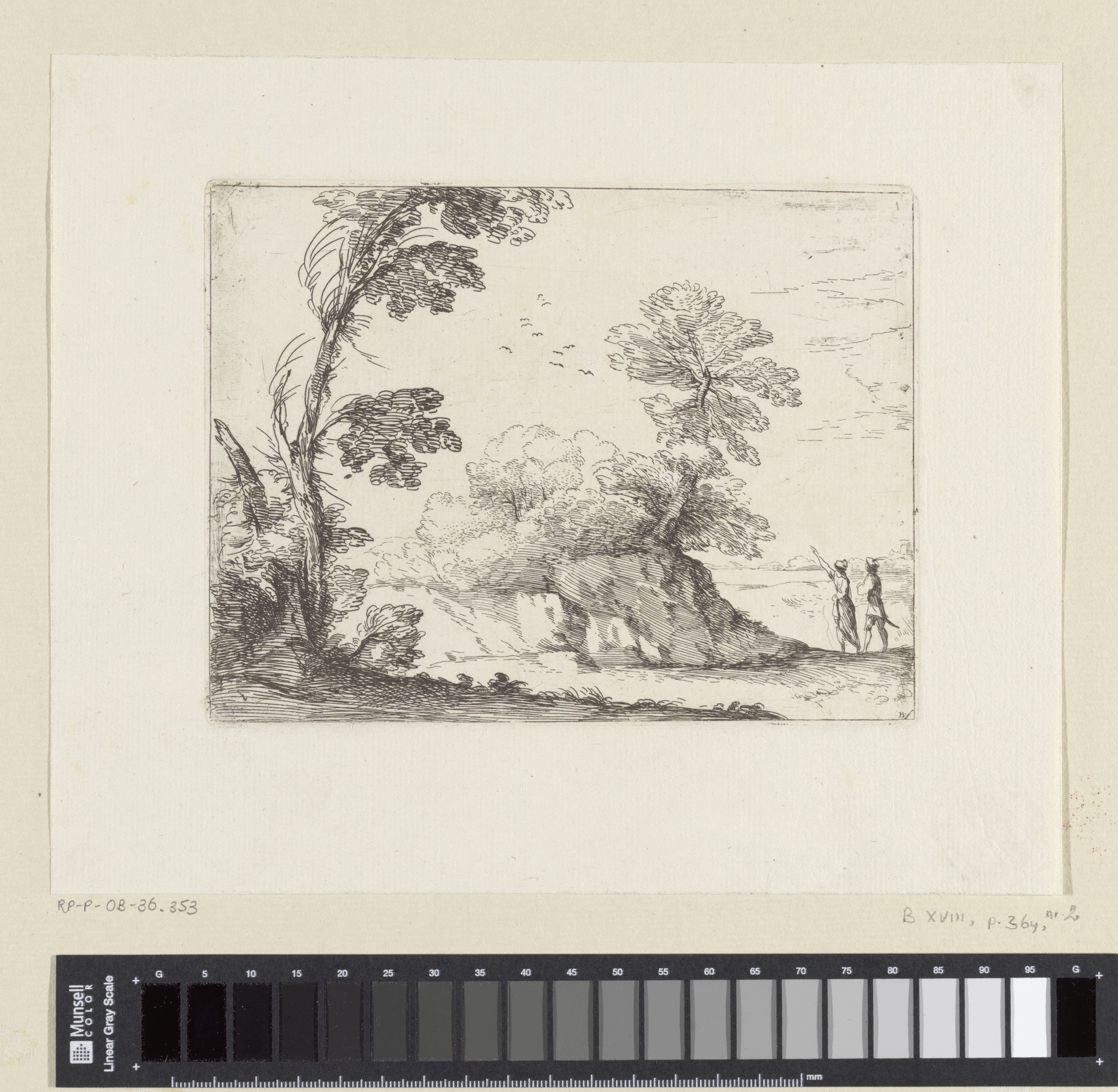 Landschap met twee figuren