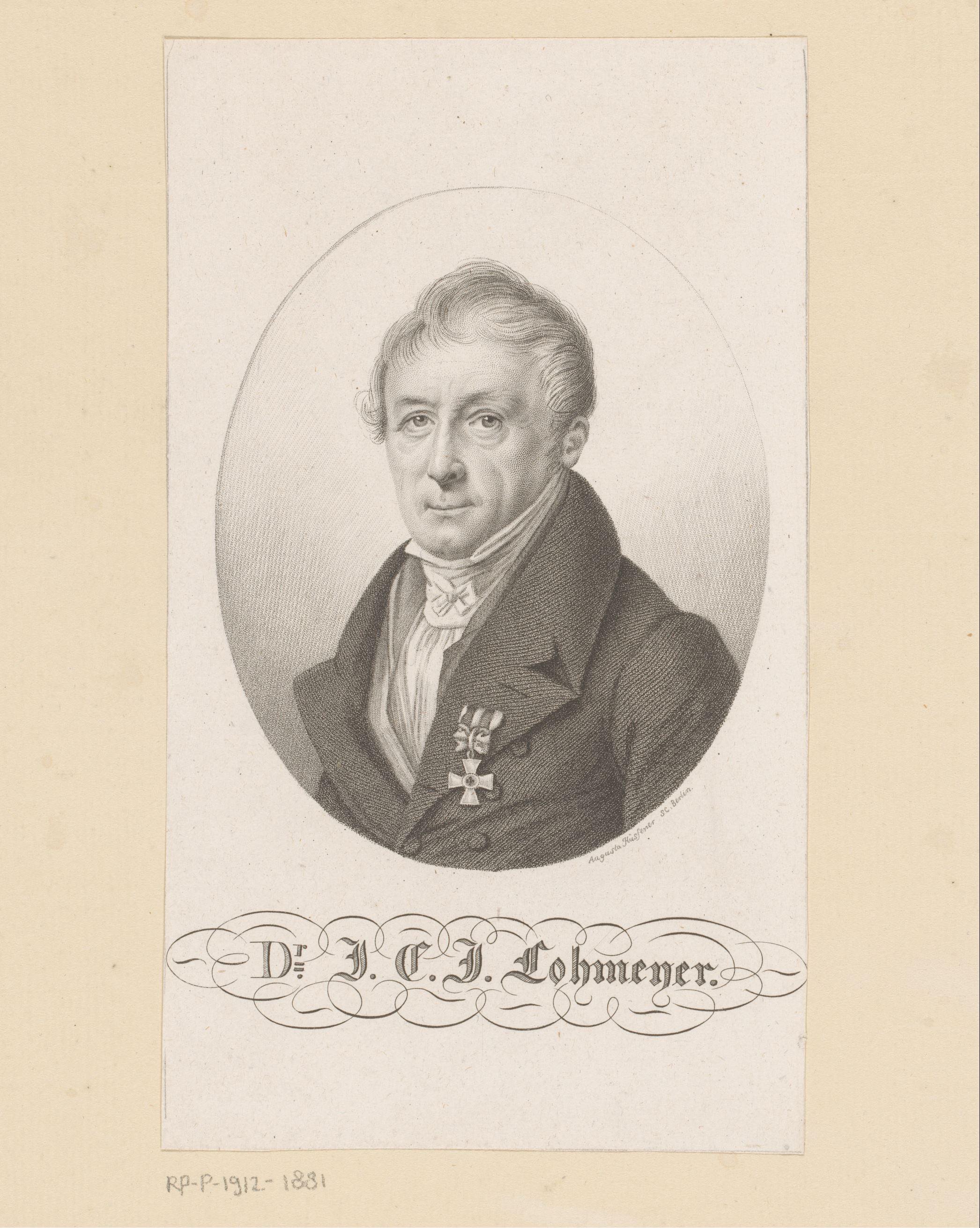 Portret van Johann Karl Jacob Lohmeyer