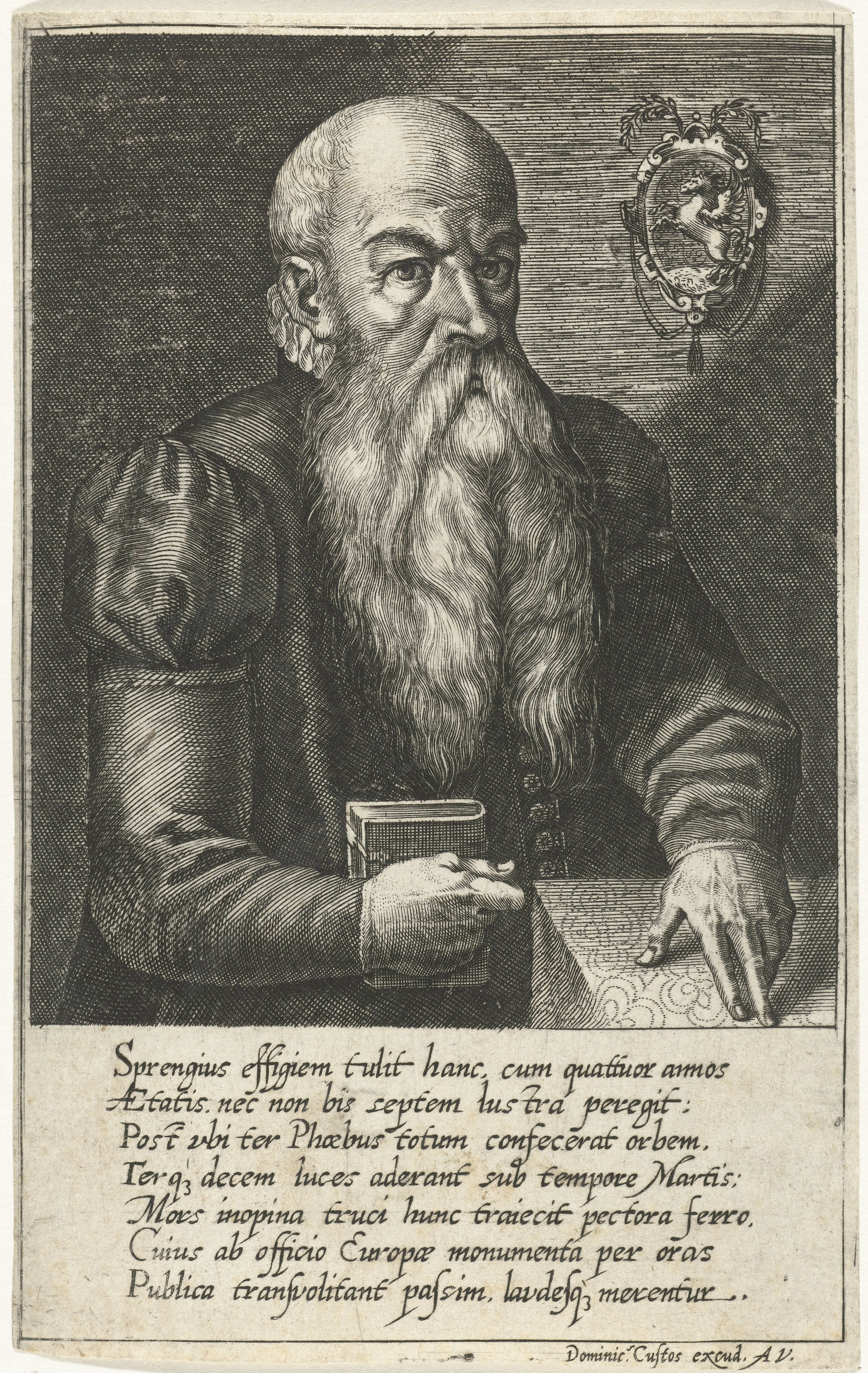 Portret van de meesterzanger Johan Spreng