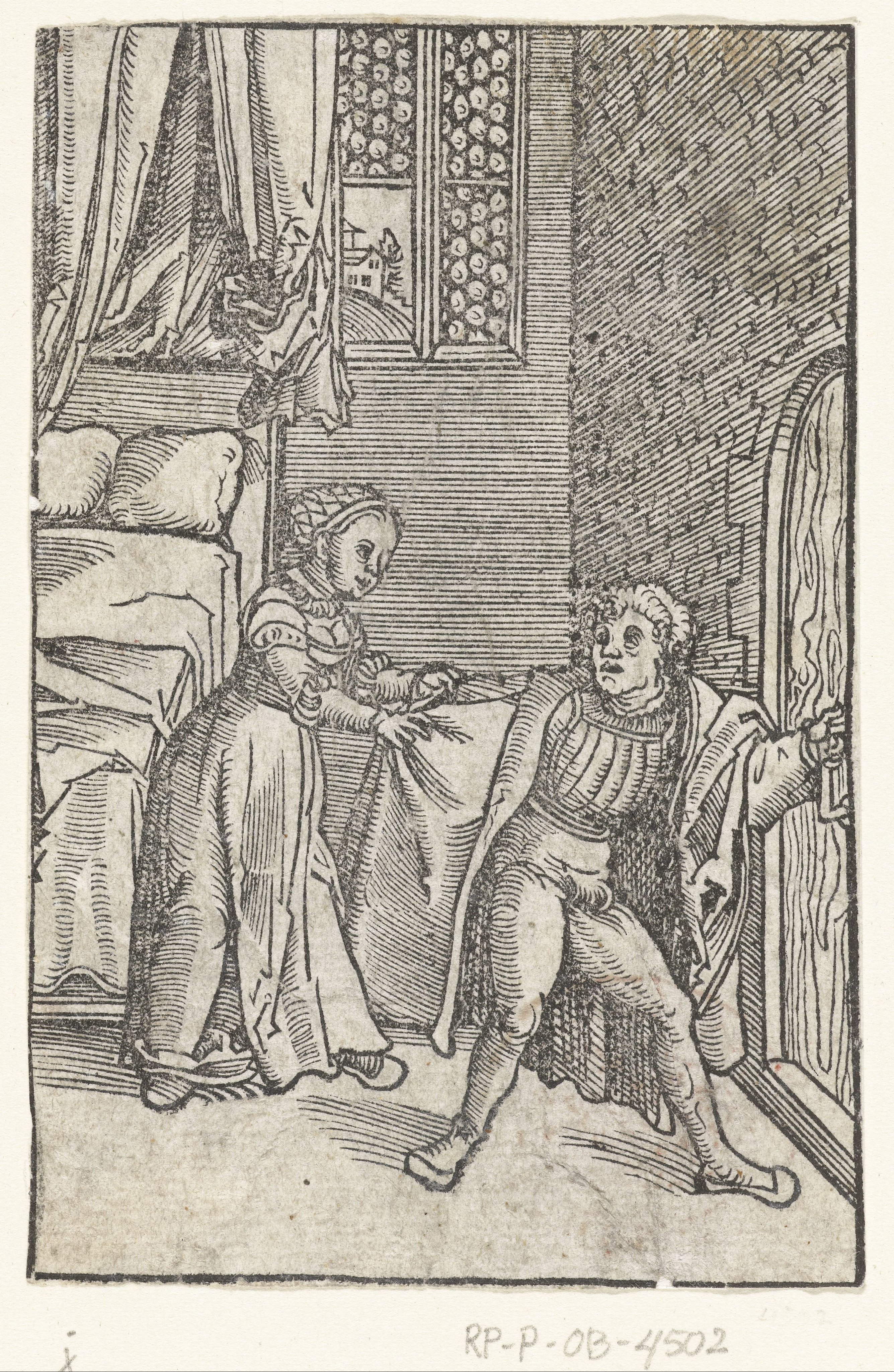 Jozef vlucht weg van de vrouw van Potifar