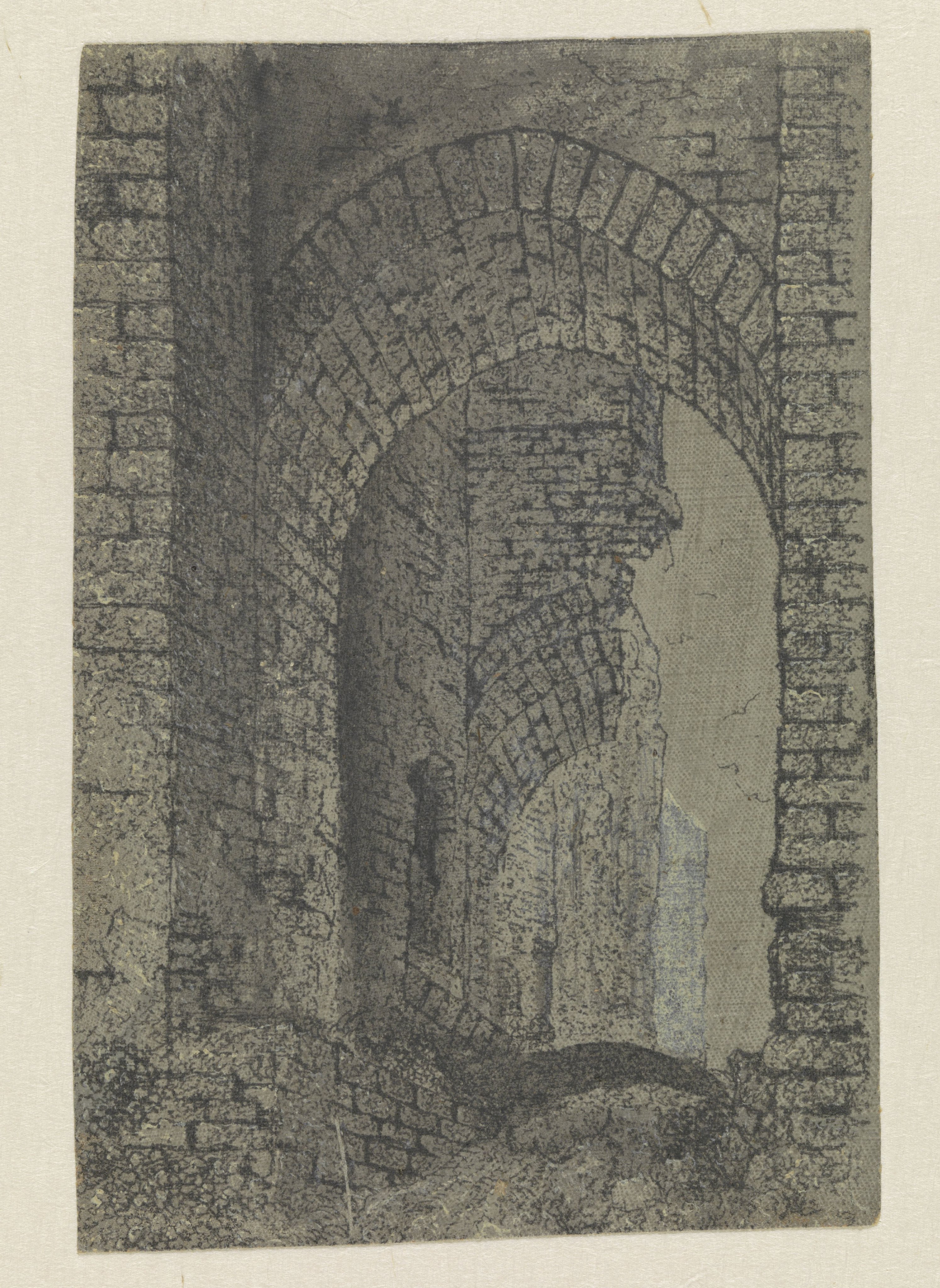 De poort van de ruïne van kasteel Brederode