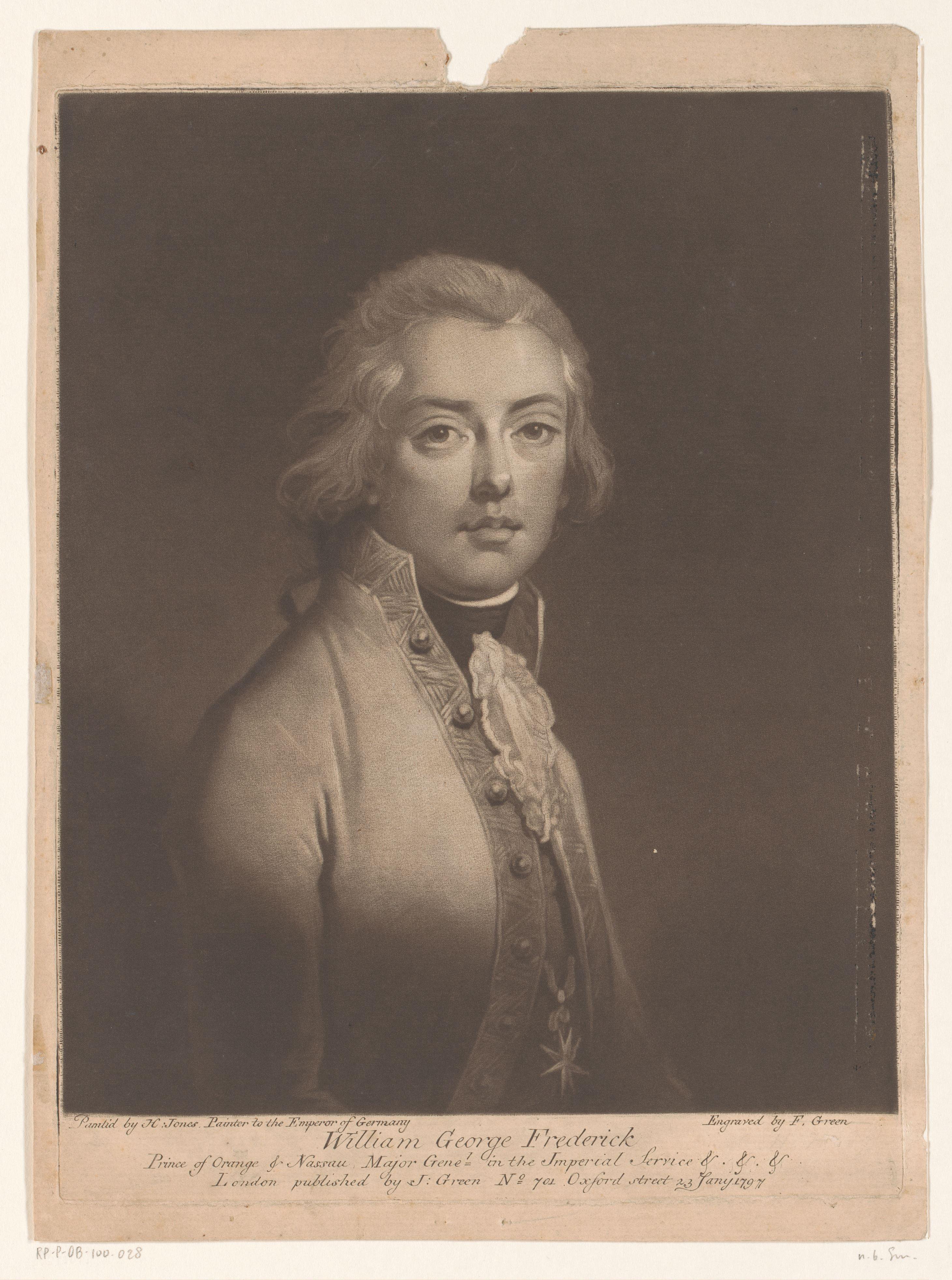 Portret van Willem George Frederik van Oranje-Nassau