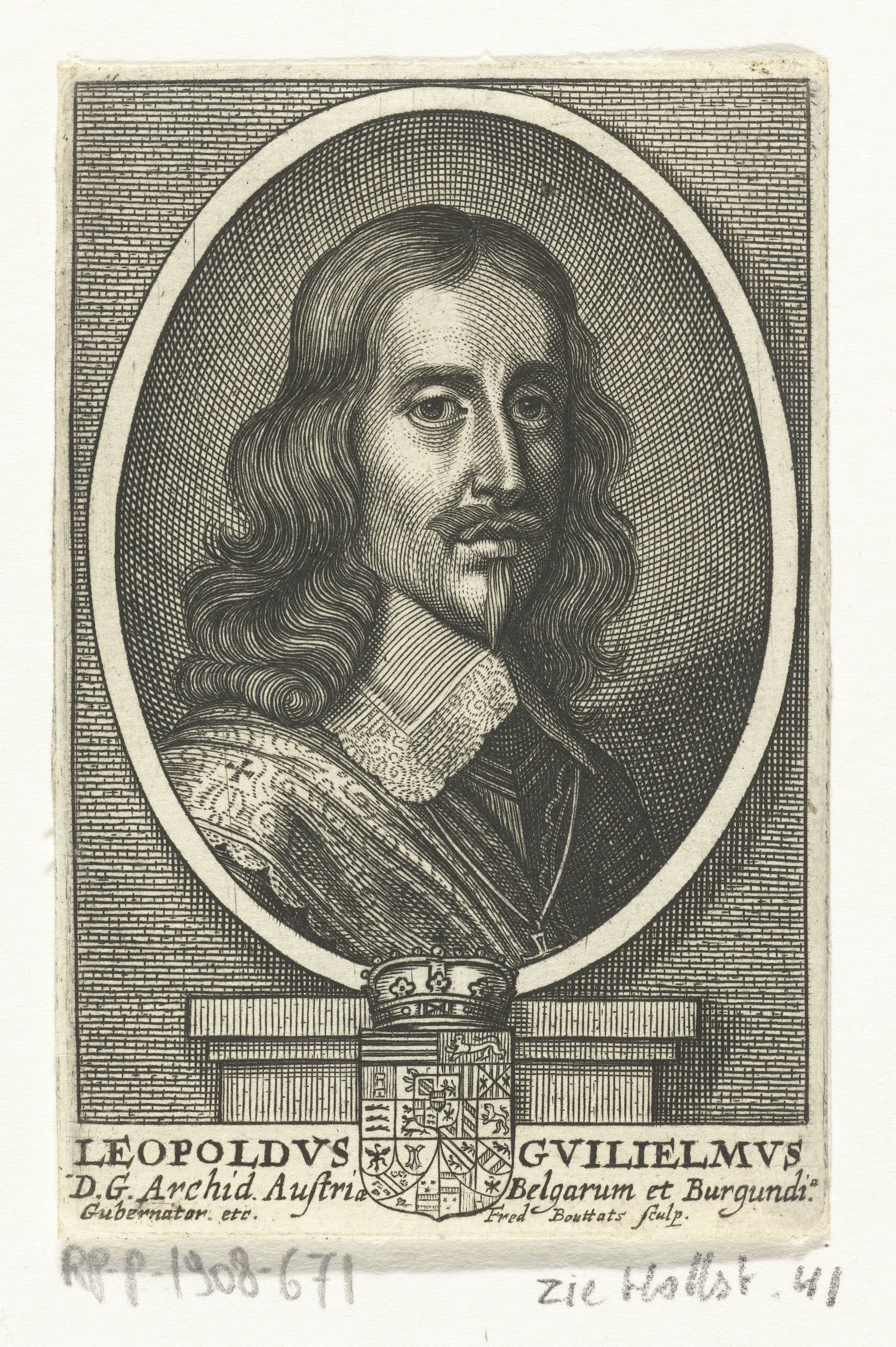 Portret van Leopold Willem van Oostenrijk